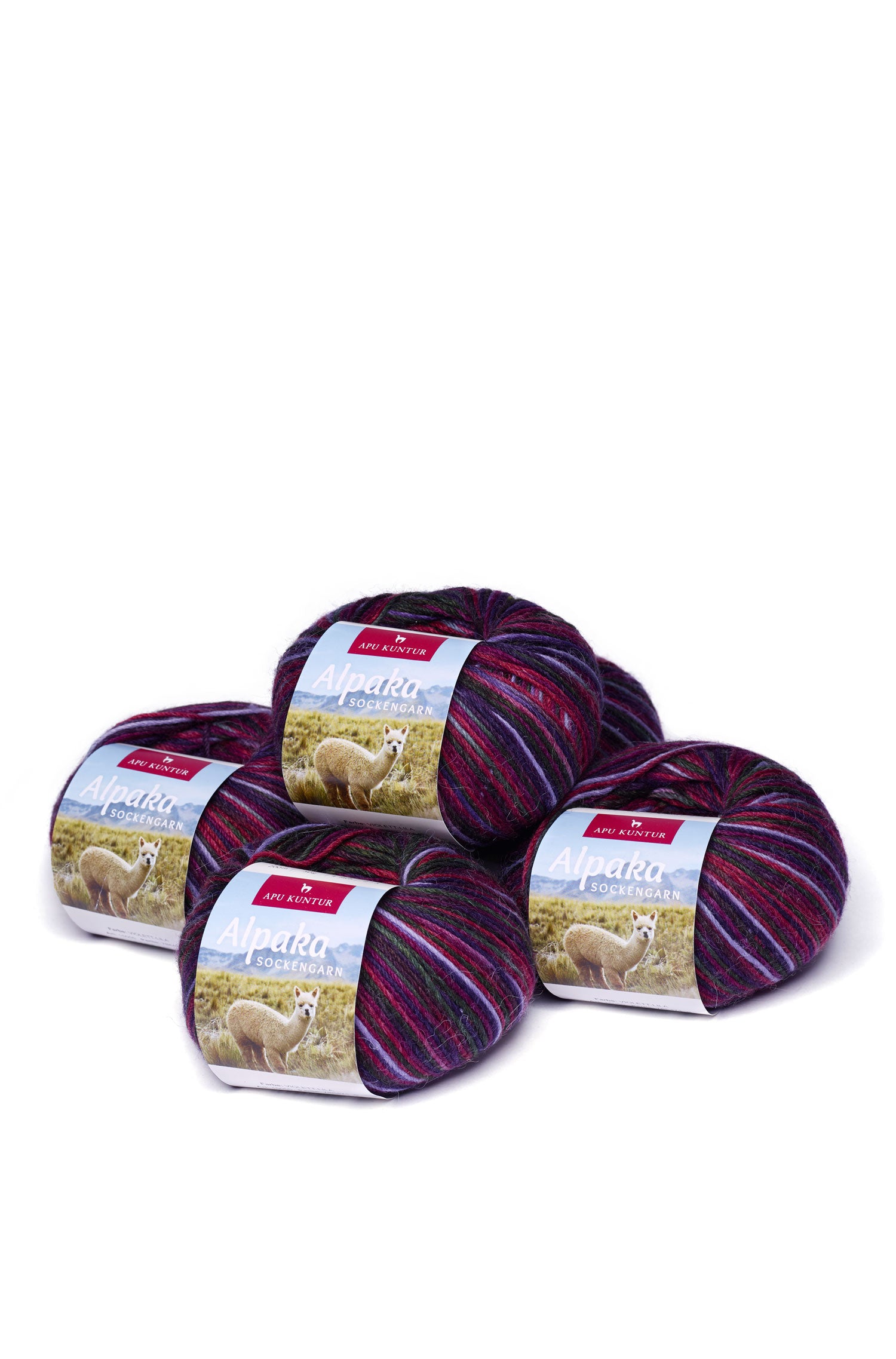 Alpaka Wolle SOCKENGARN | 50g | 5er Pack | Alpaka-Woll-Mix