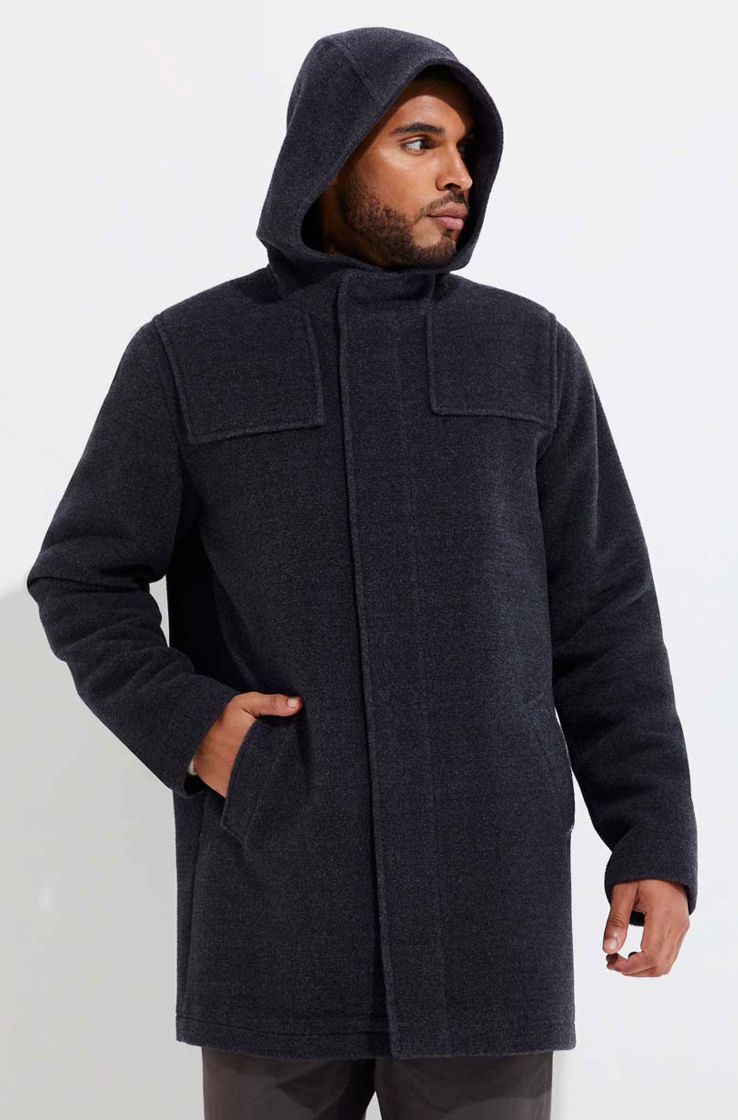 Alpaca wool coat YARED made of alpaca &amp; wool