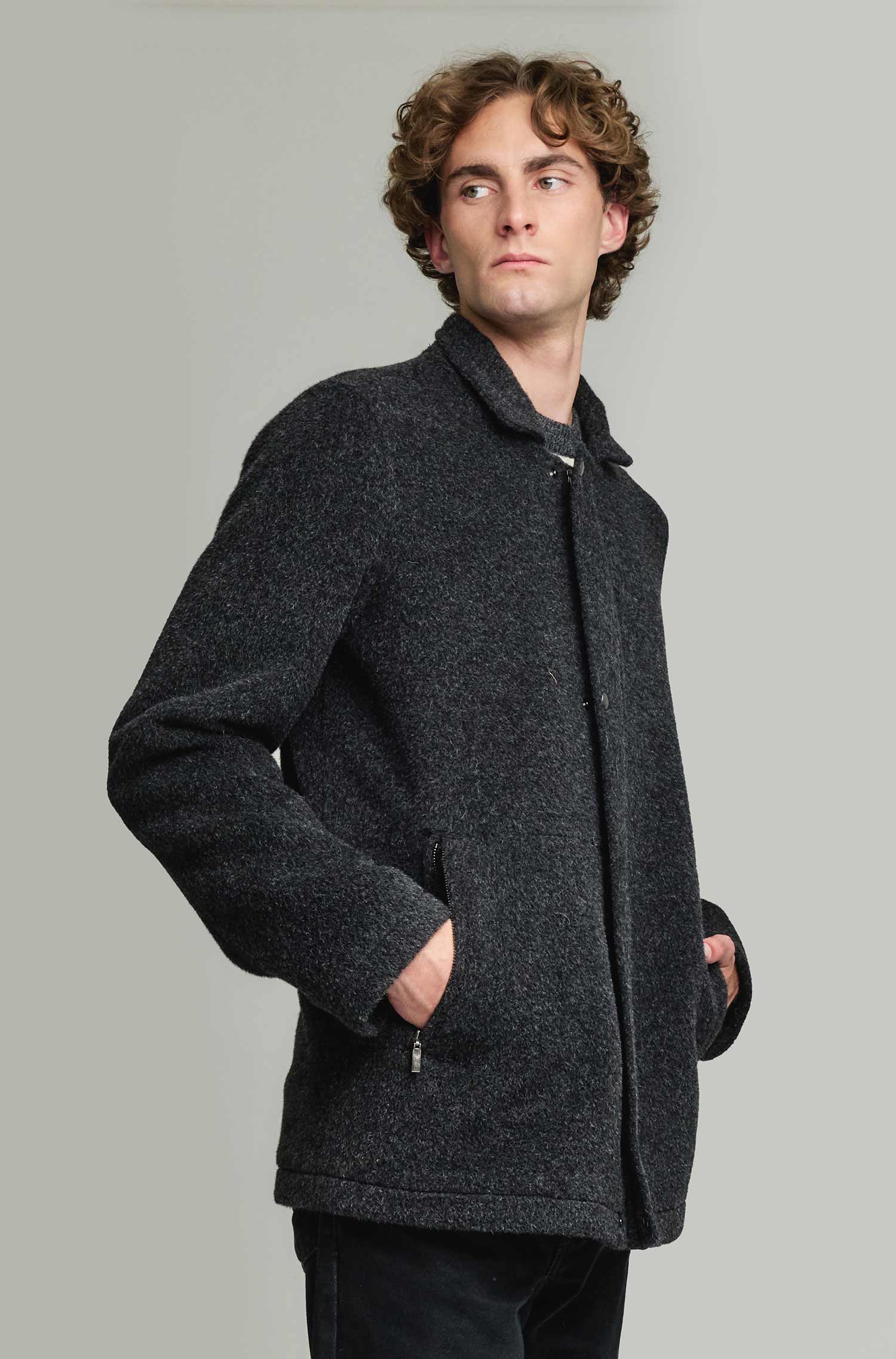 Alpaca wool coat YZAR made of alpaca &amp; wool