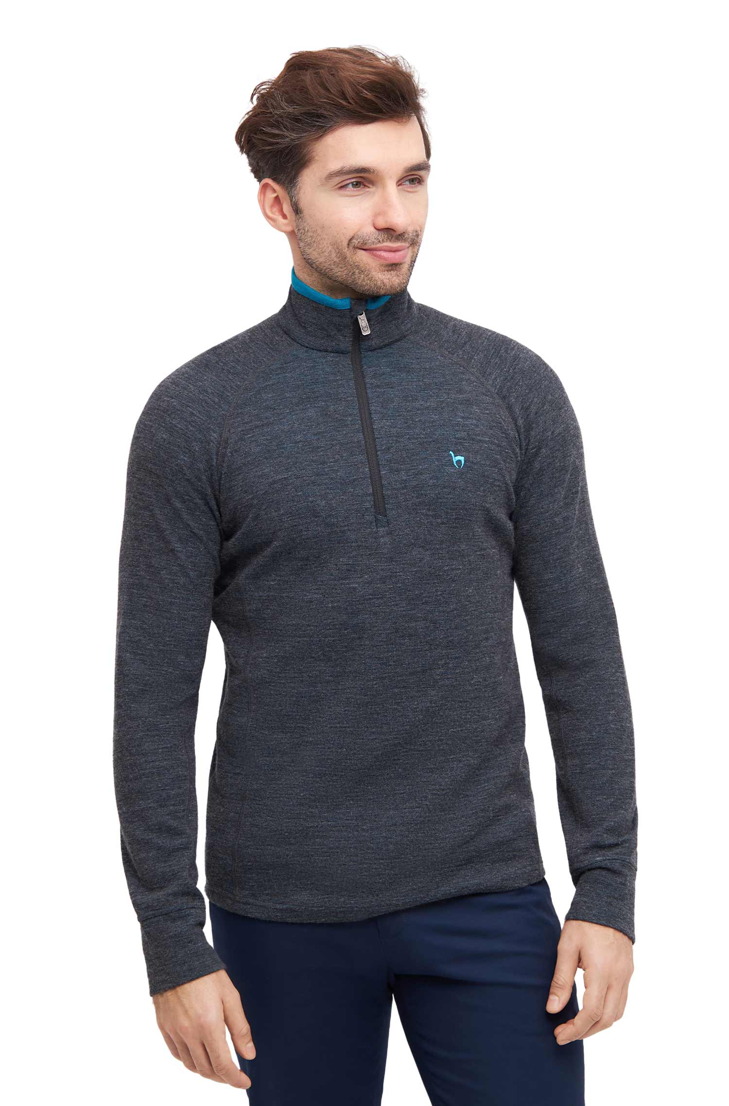 Pull thermique de trekking pour homme ANDEN ACTIVE en baby alpaga premium