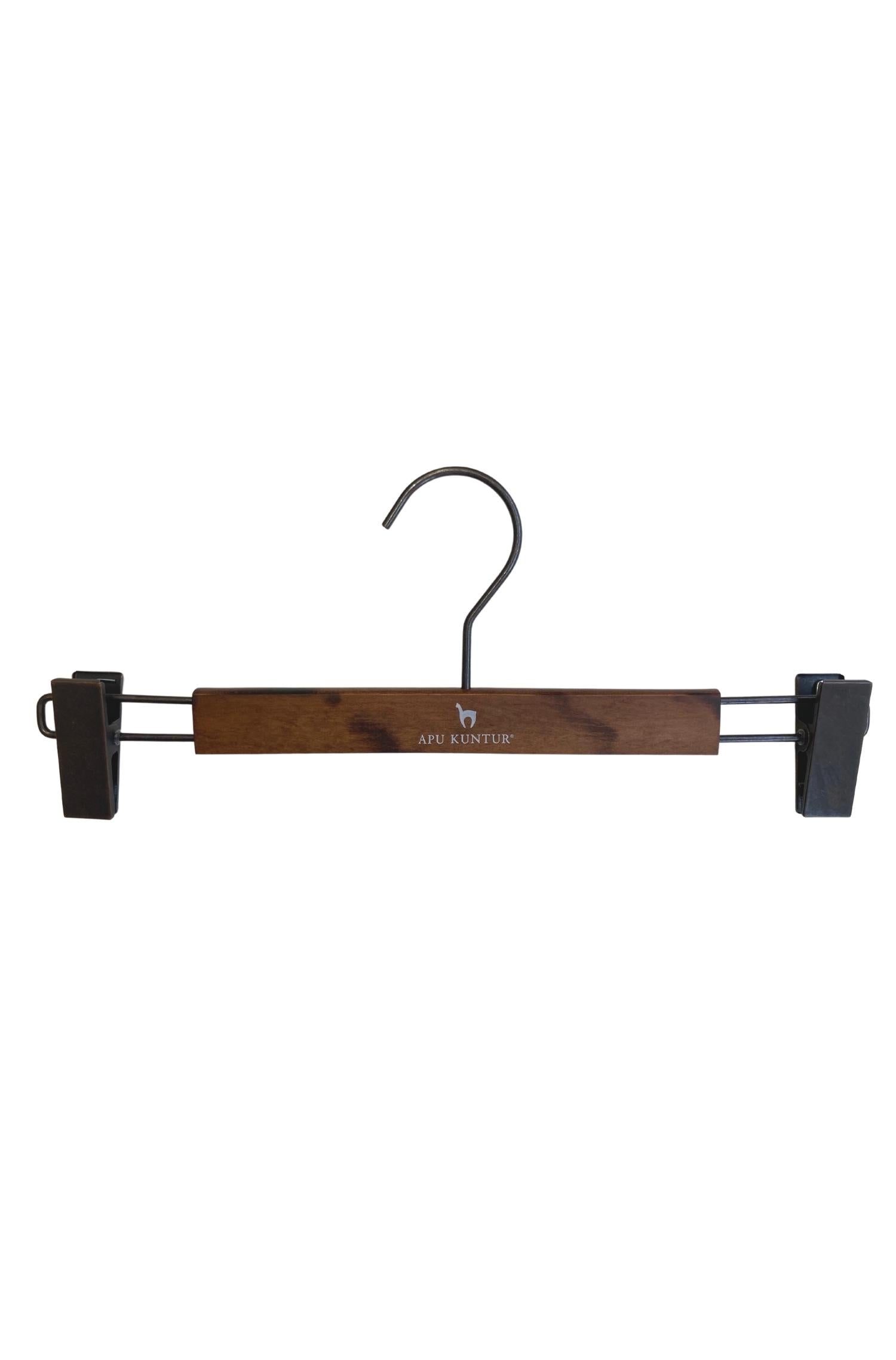 APU KUNTUR Trouser Hanger Wood with Alpaca Logo Unisex