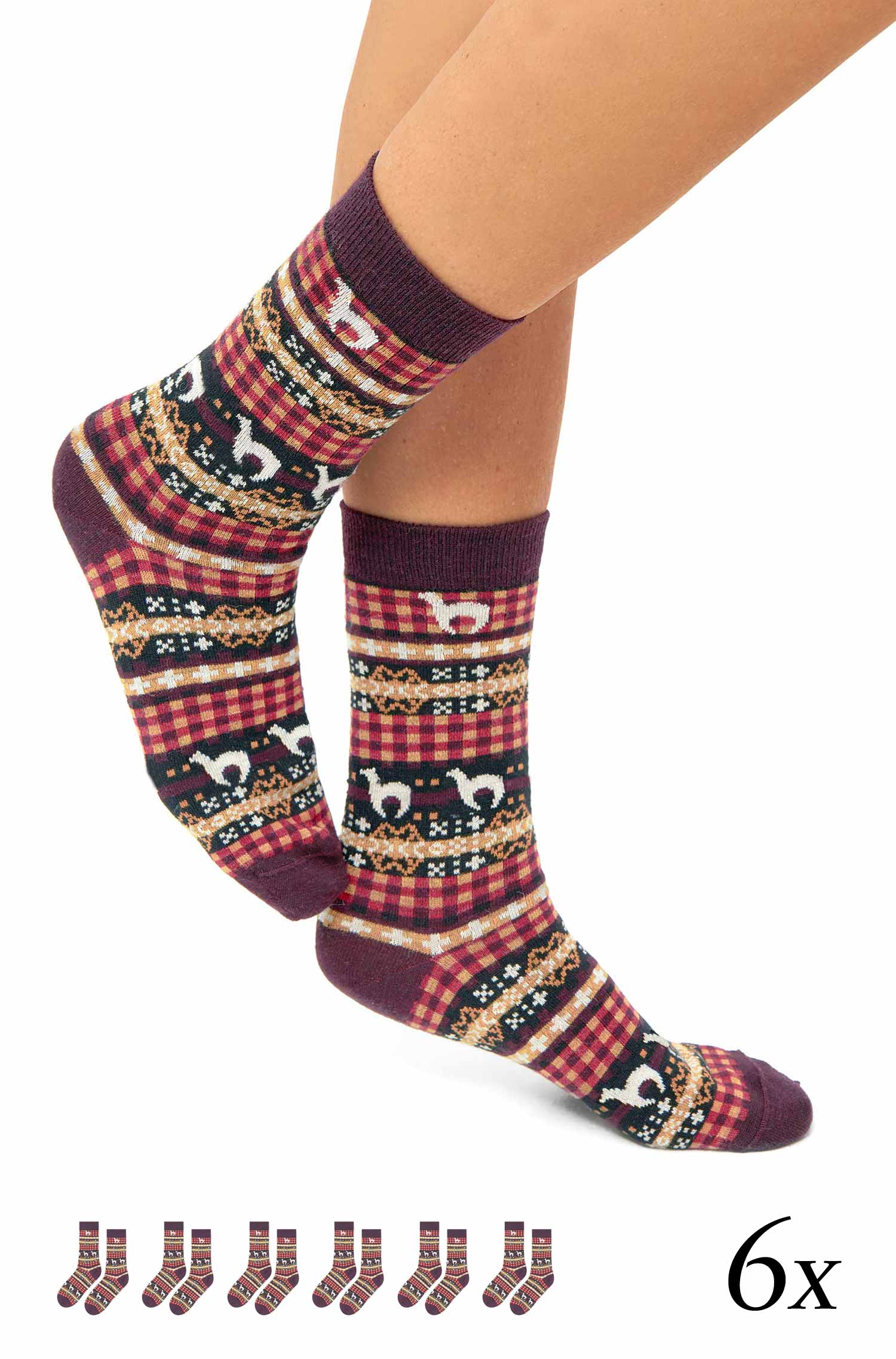 Baby Alpaka Premium Socken CANDELA - 6er-Pack aus Alpaka-Baumwoll-Mix