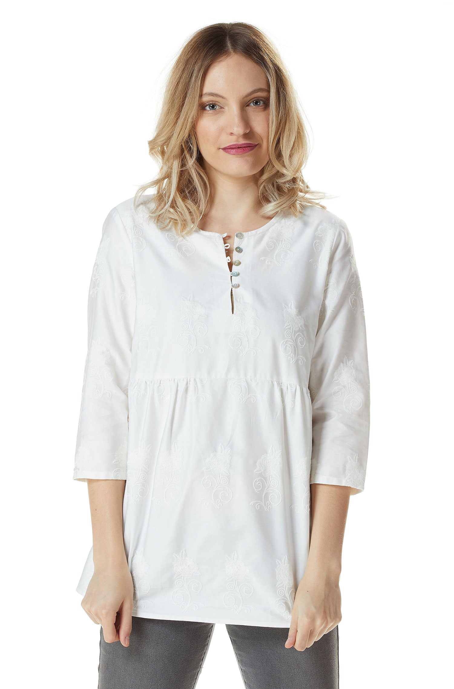 Bluse ALEXANDRA aus 100% Bio Pima Baumwolle