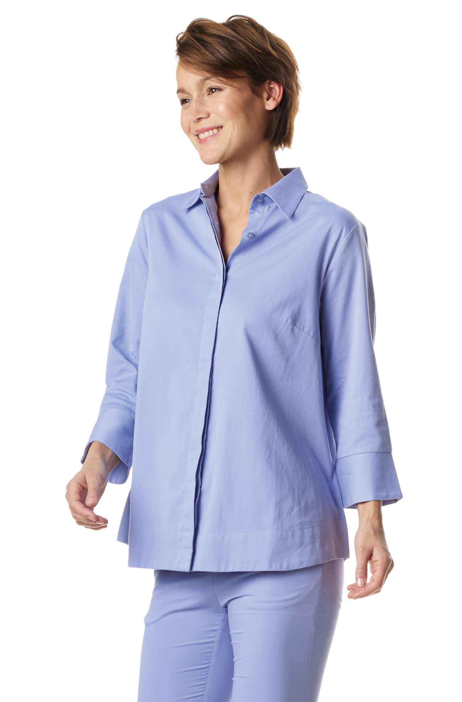 Blusenhemd AMELIE aus 100% Pima-Bio-Baumwolle