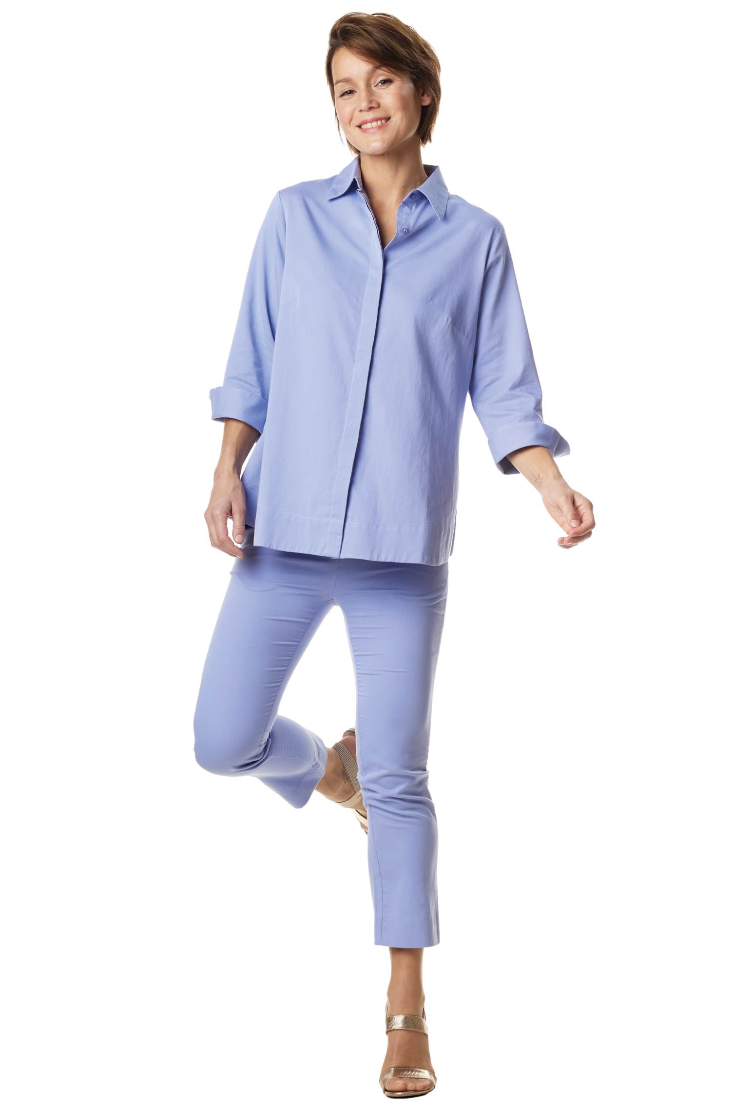 Blusenhemd AMELIE aus 100% Pima-Bio-Baumwolle