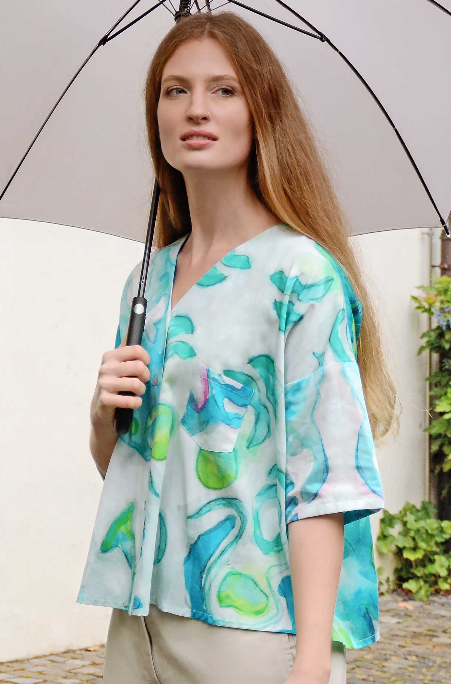 ARIS blouse shirt made from 100% organic Pima cotton