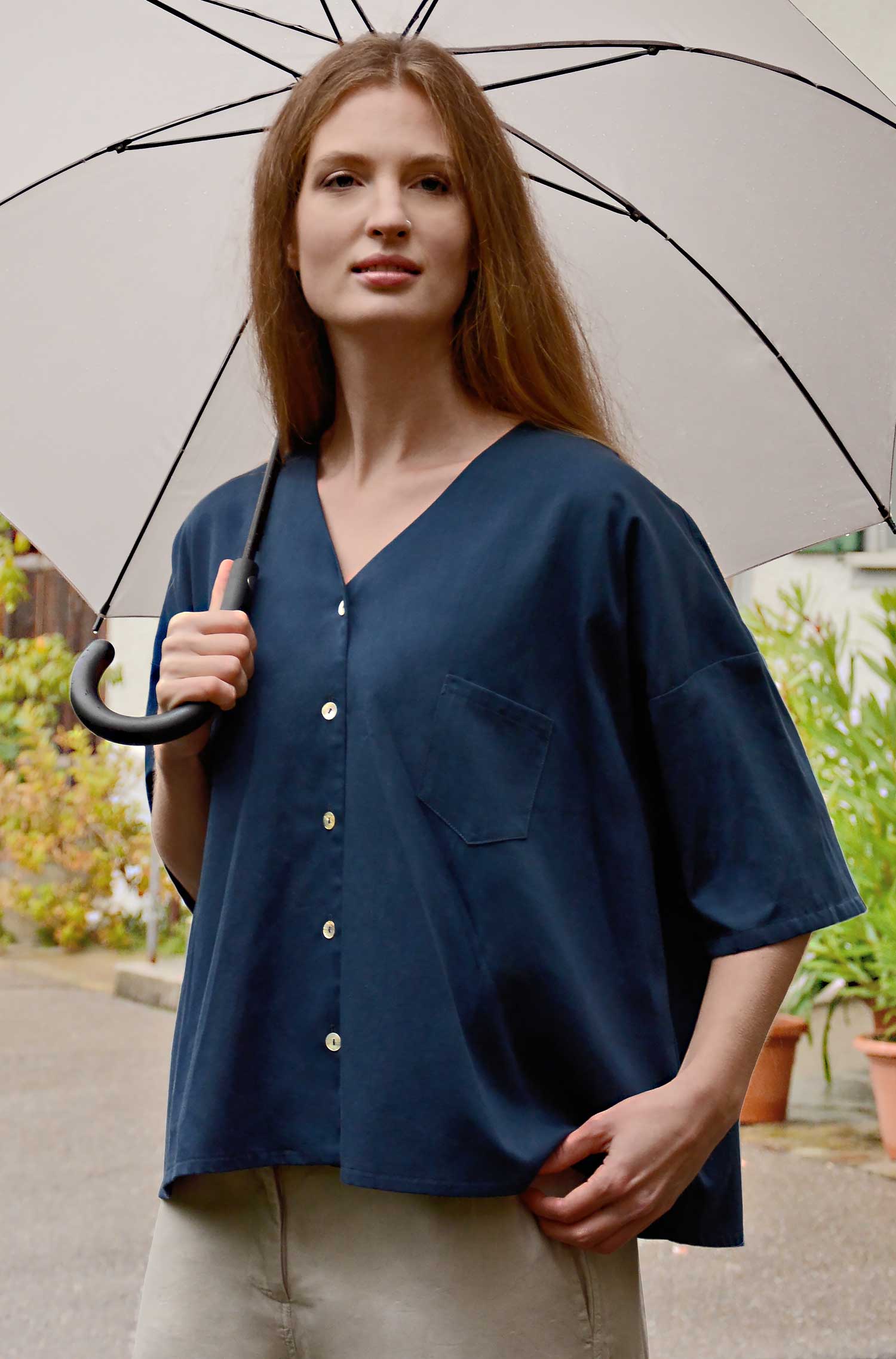 ARIS blouse shirt made from 100% organic Pima cotton