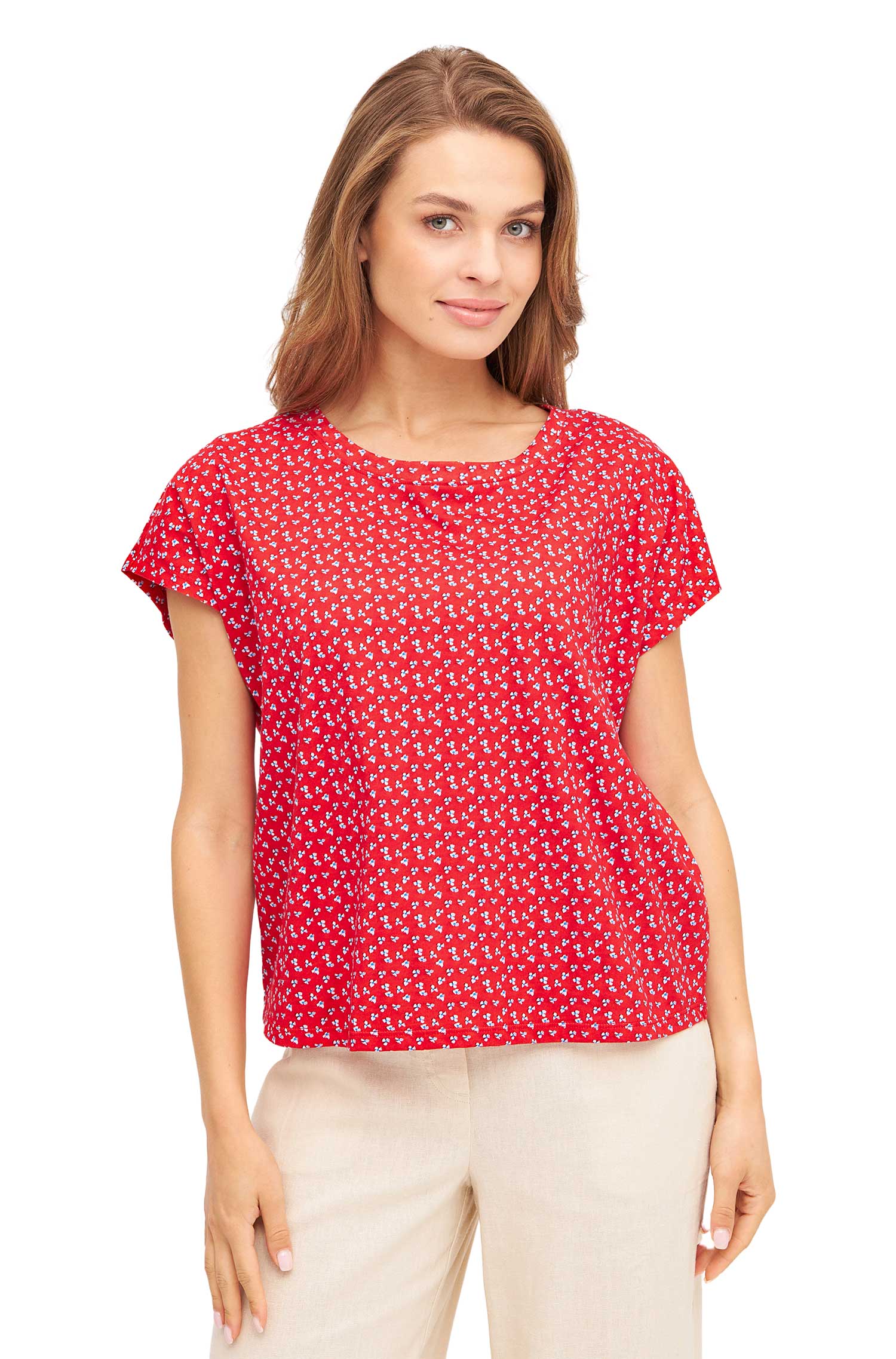 Boxy T-Shirt PAPERFLOWER aus Bio-Pima-Baumwolle