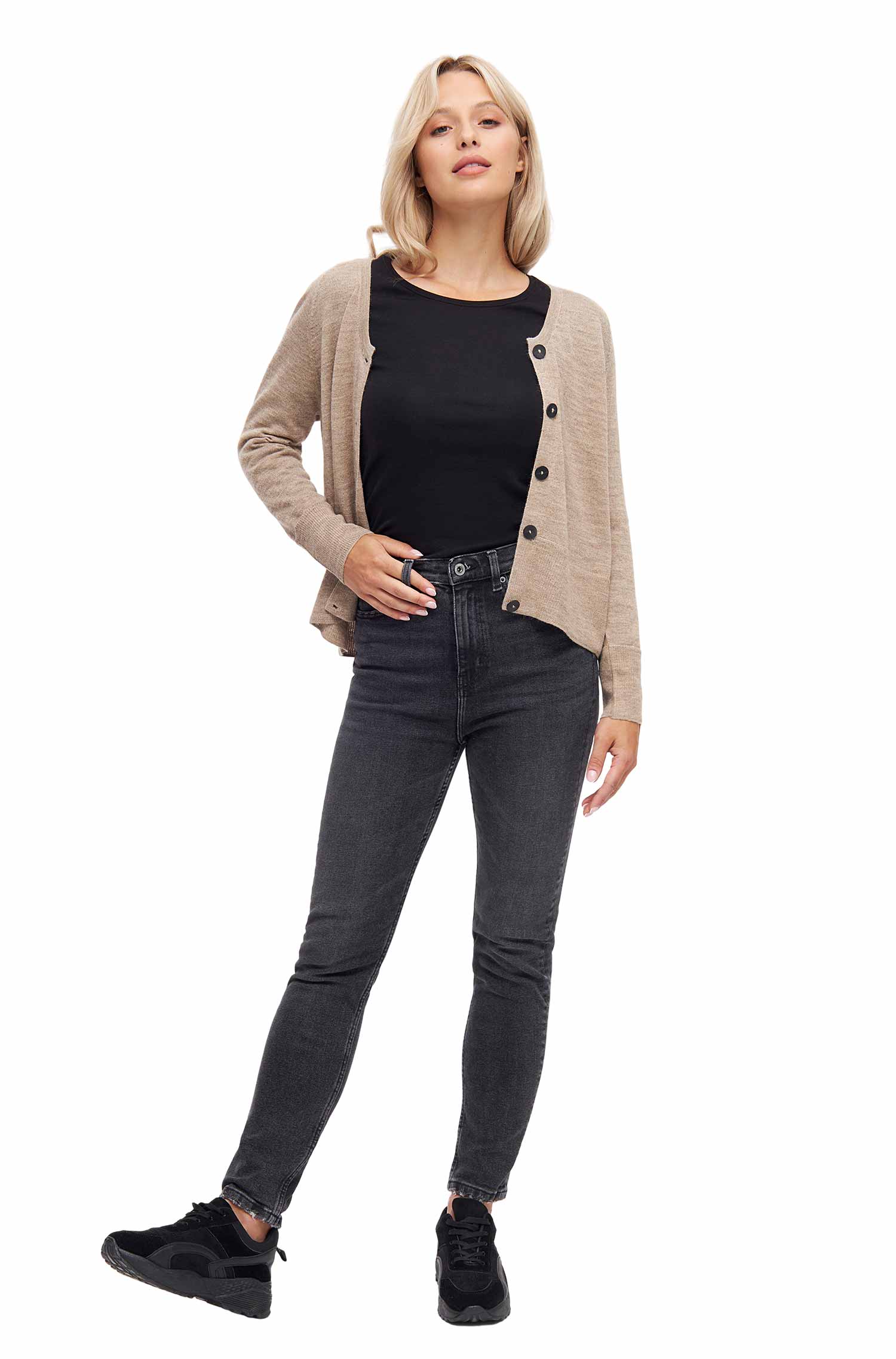Cardigan ALINA aus Baby-Alpaka-Baumwoll-Mix
