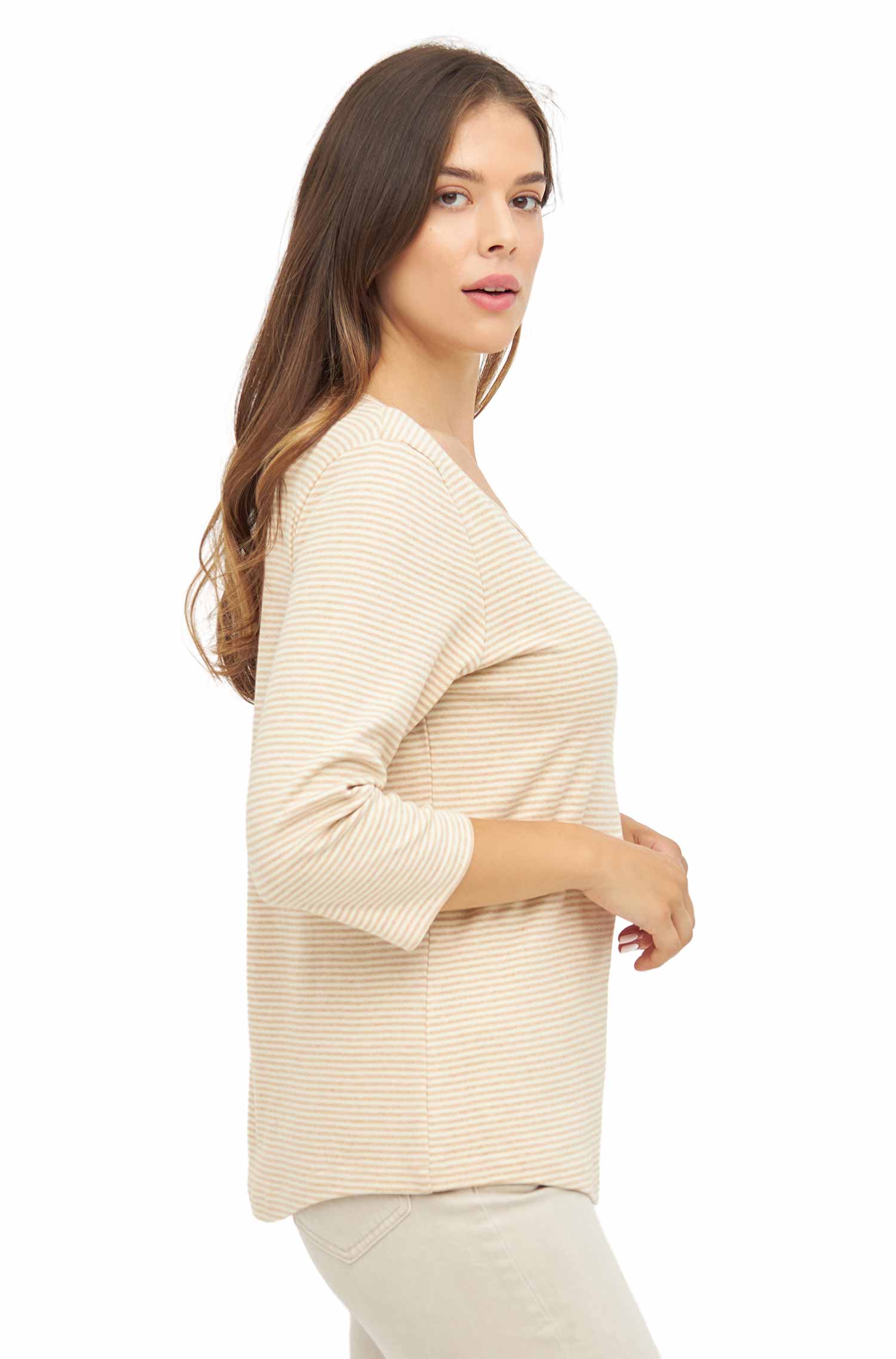 Chemise femme NATIVO à manches 3/4 en coton Nativo et Pima