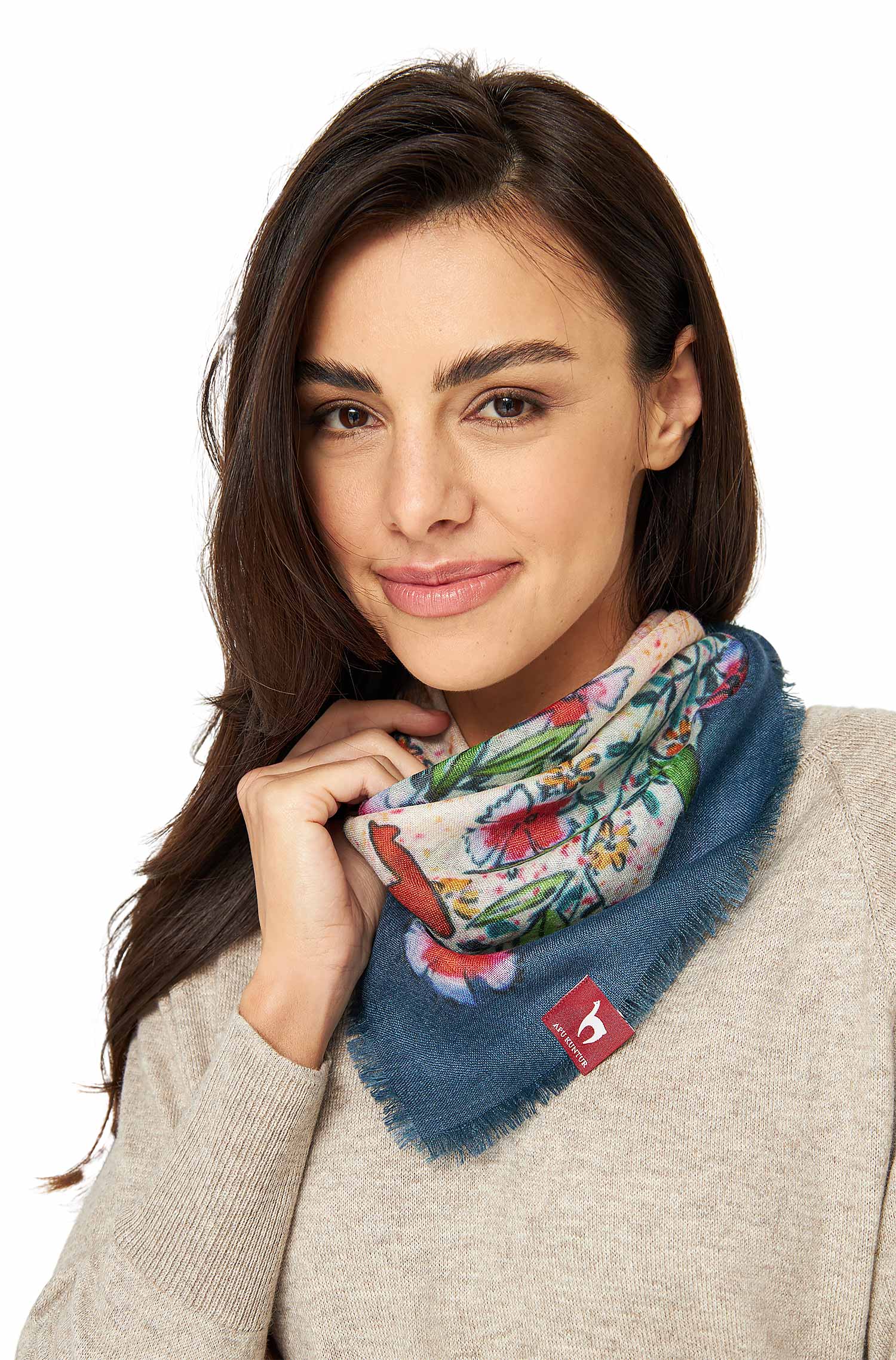 Foulard NANITA en mélange de soie et de bébé alpaga