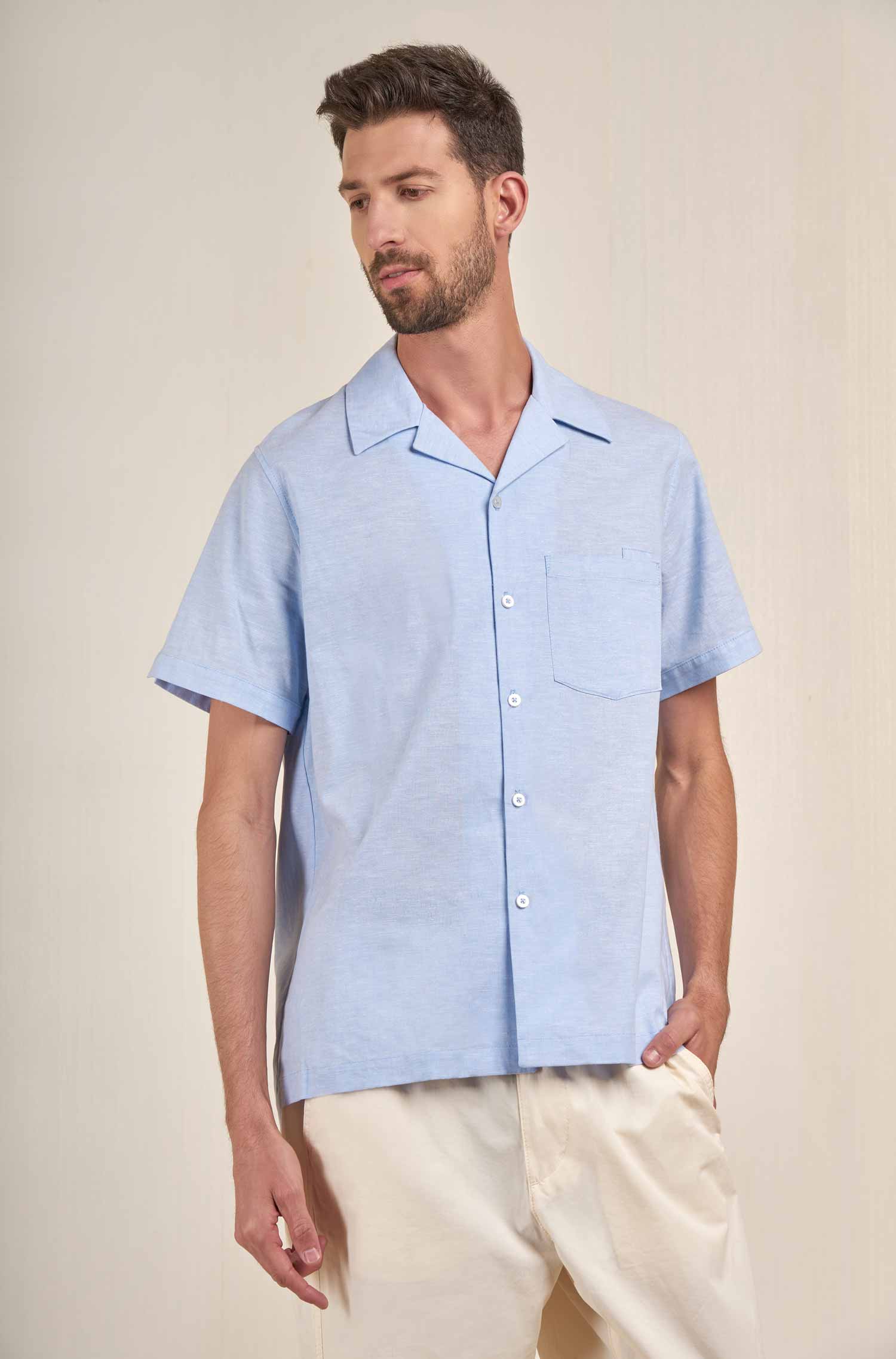 VASCO shirt made of cotton &amp; linen