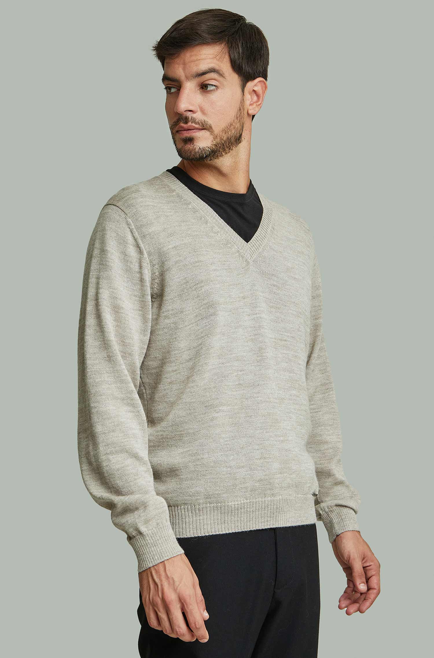 Men's knitted sweater ALAN Alpaca Basic by KUNA Essentials