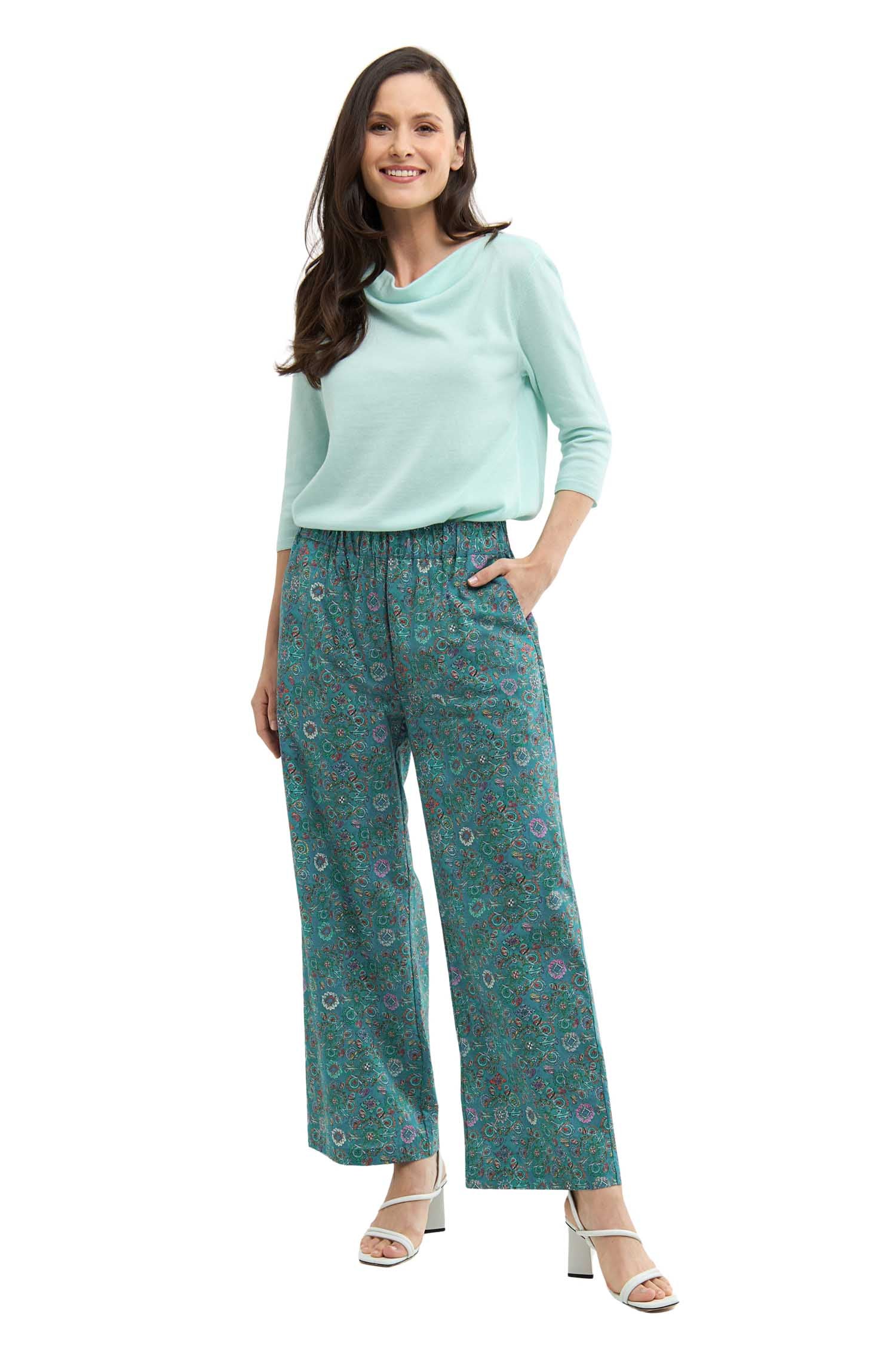 Hose FLORAL ETHNO aus Bio-Pima-Baumwolle