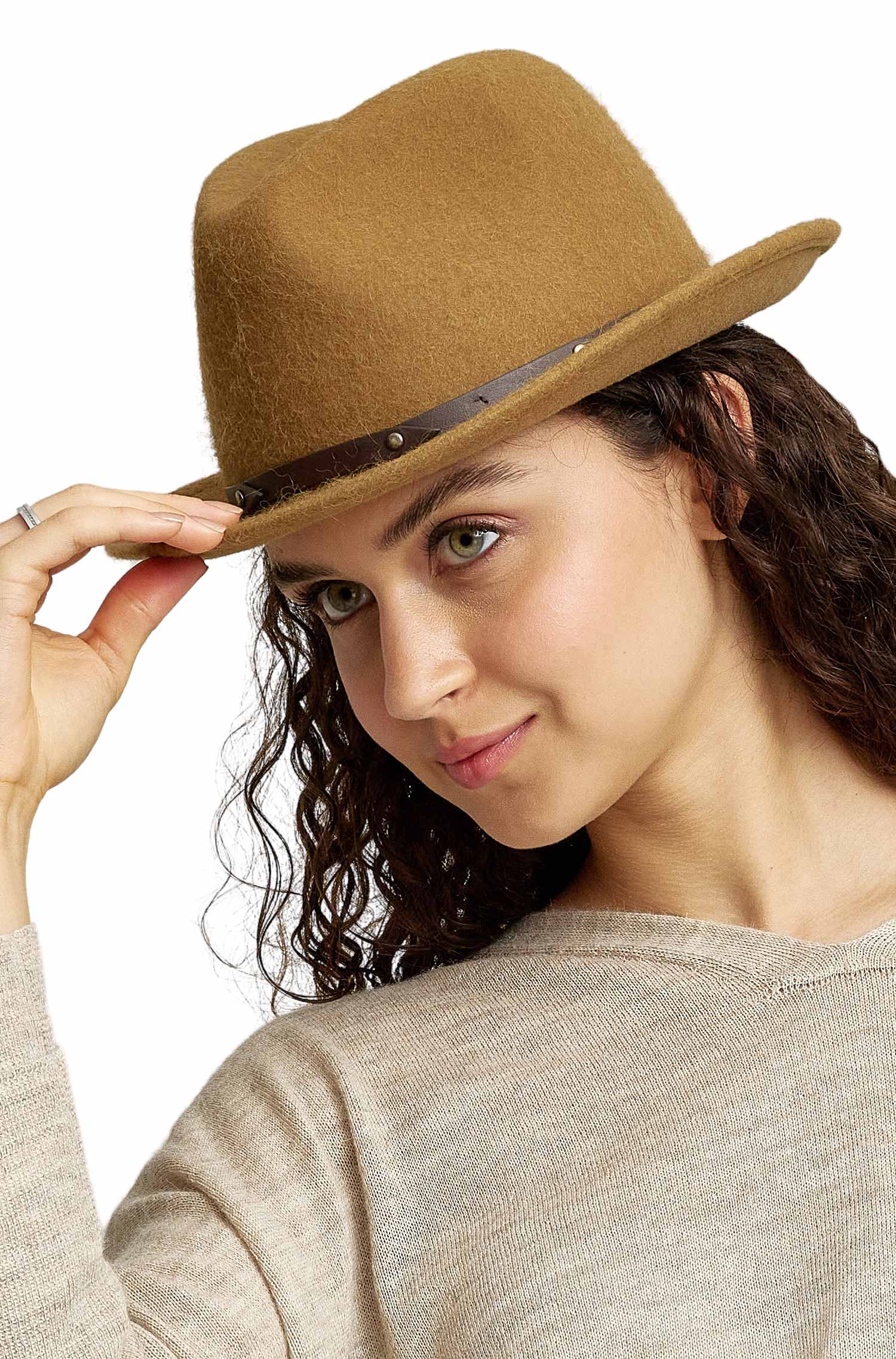 Hat PAPARAZZI felted for men and women by KUNA Sombreros FEDORA style