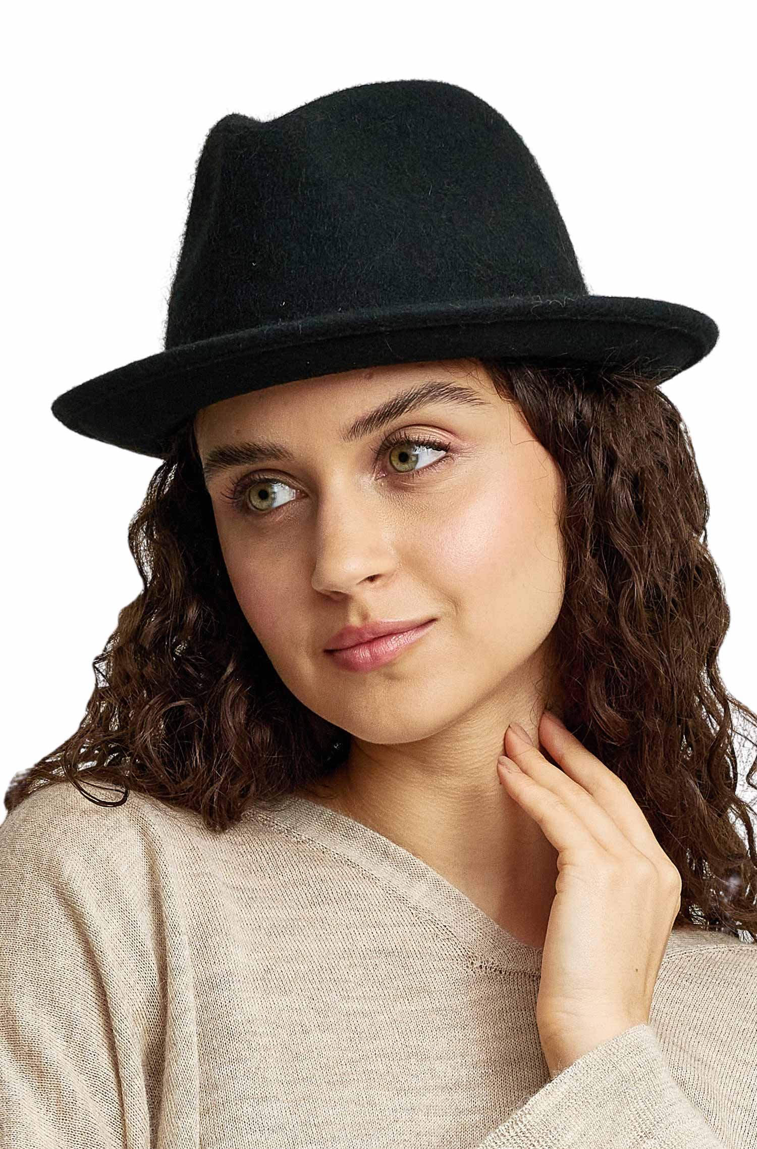 Hut PAPARAZZI gefilzt für Herren und Damen von KUNA Sombreros FEDORA-Stil