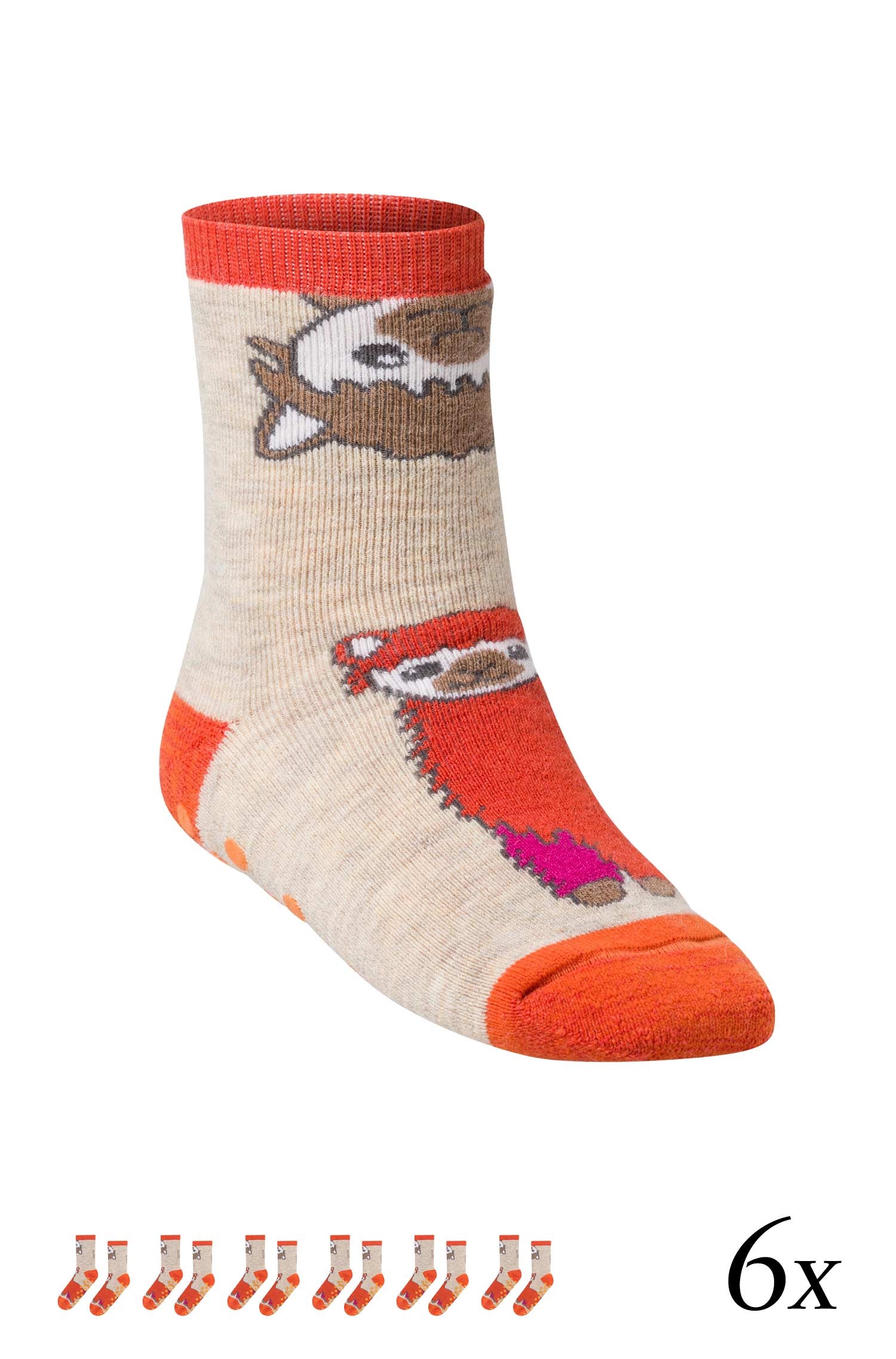 Kinder ABS Söckchen mit Alpakas 6er-Pack