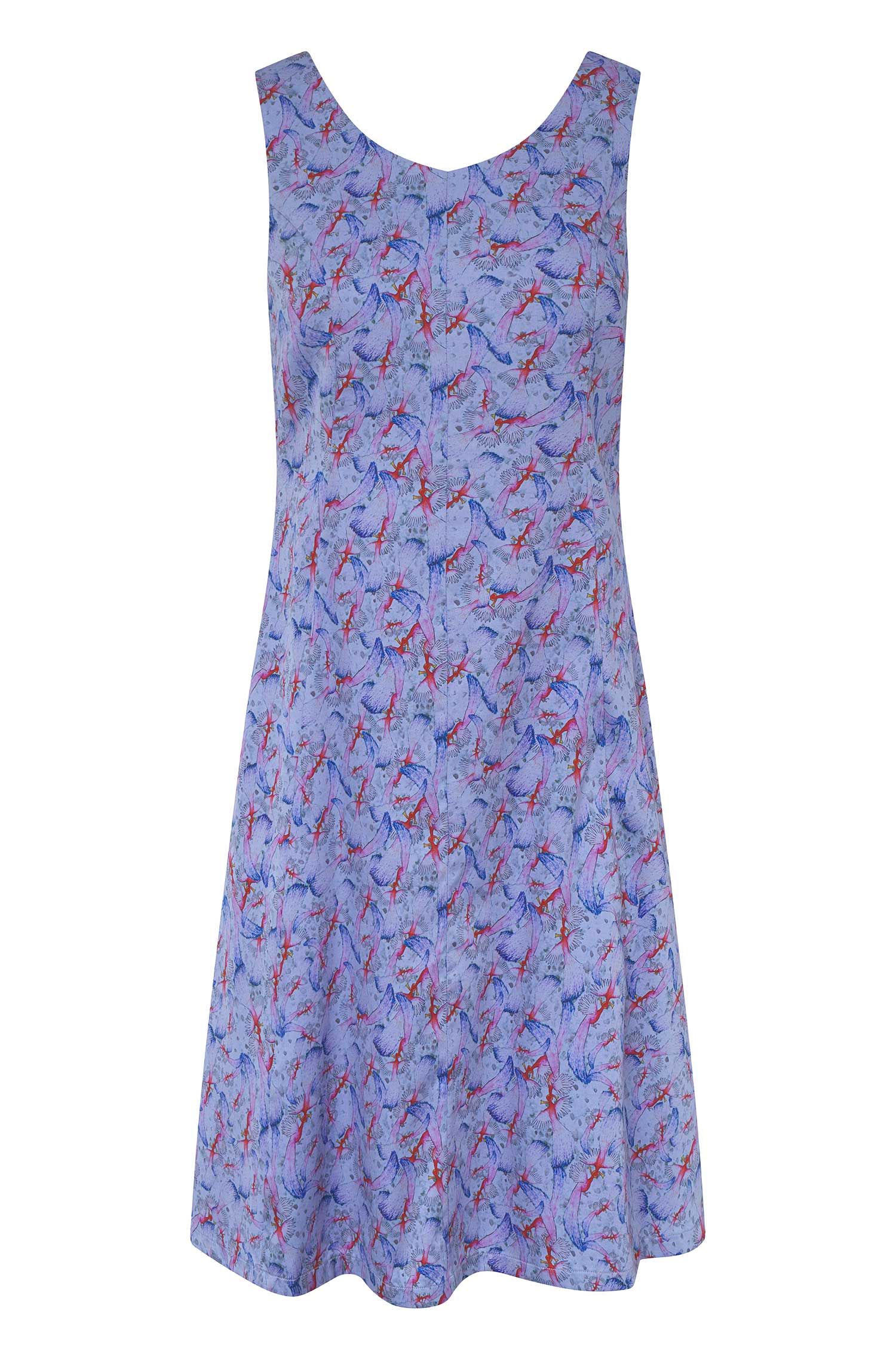 Kurzes Kleid FLYING BIRD aus Bio-Pima-Baumwolle