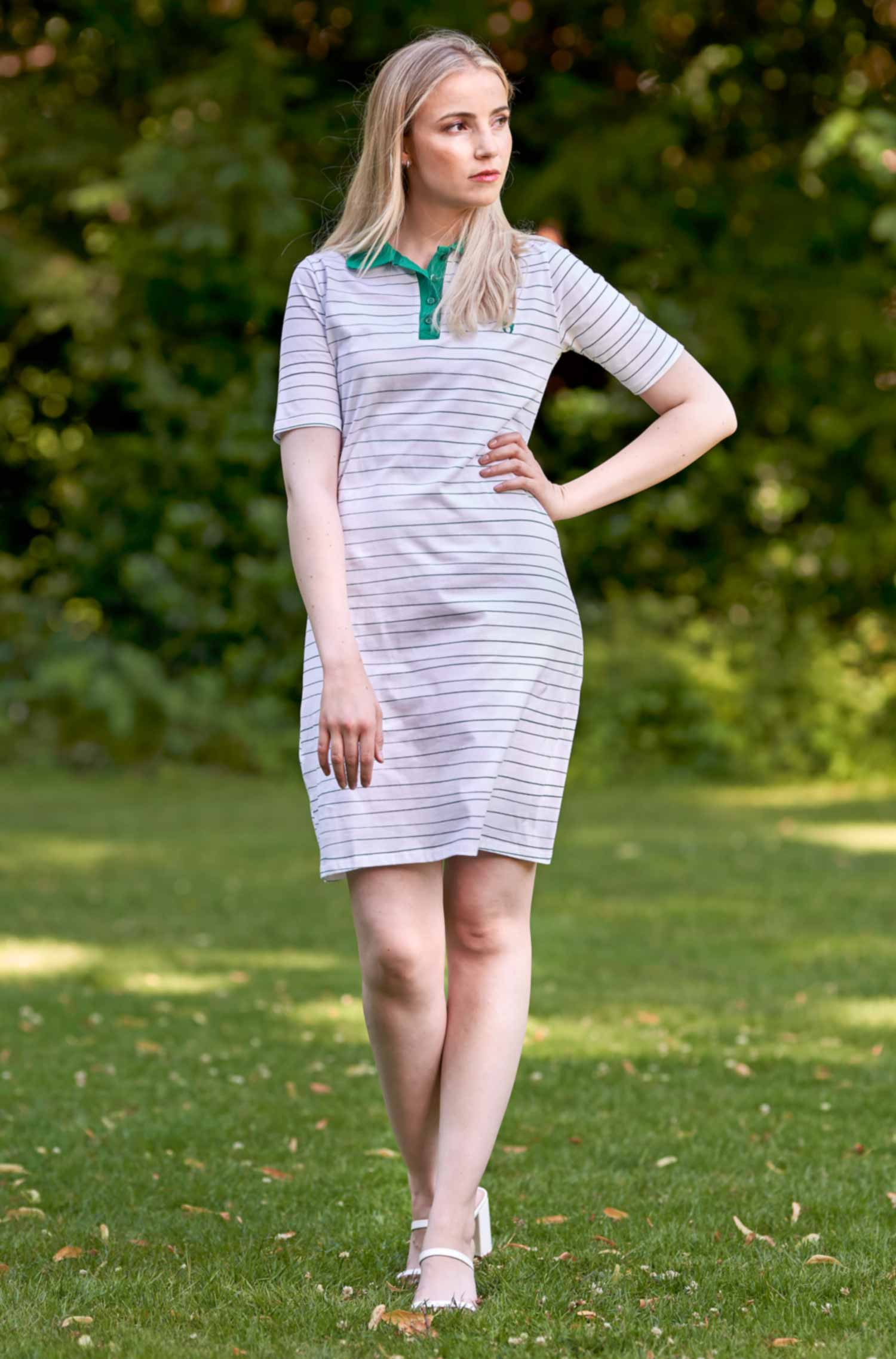 Polo dress LINEAS made of 100% Pima organic cotton