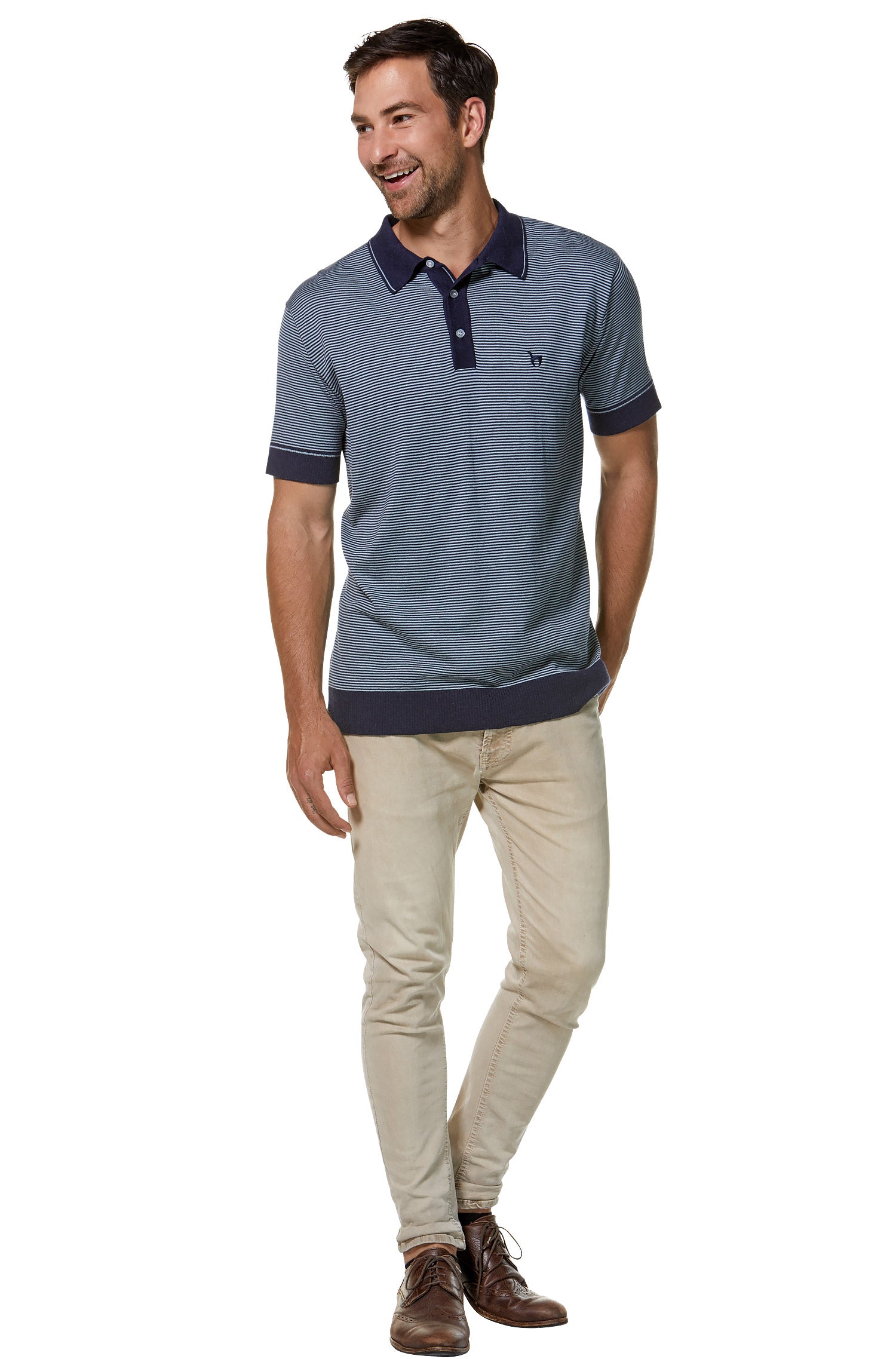 Polo Shirt DIEGO aus Royal Alpaka-Baumwoll-Mix