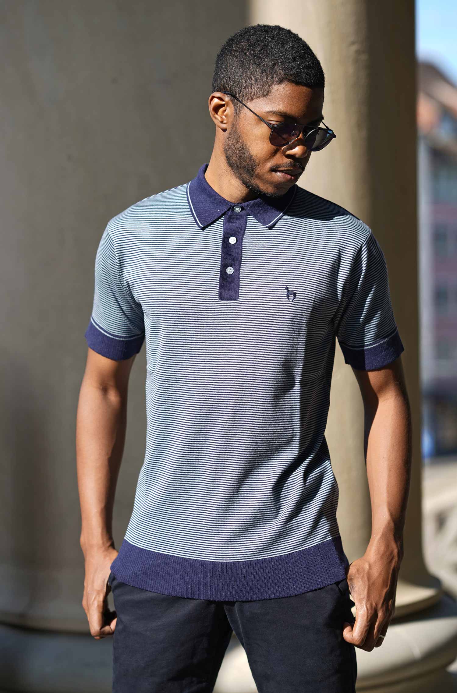 Polo Shirt DIEGO aus Royal Alpaka-Baumwoll-Mix