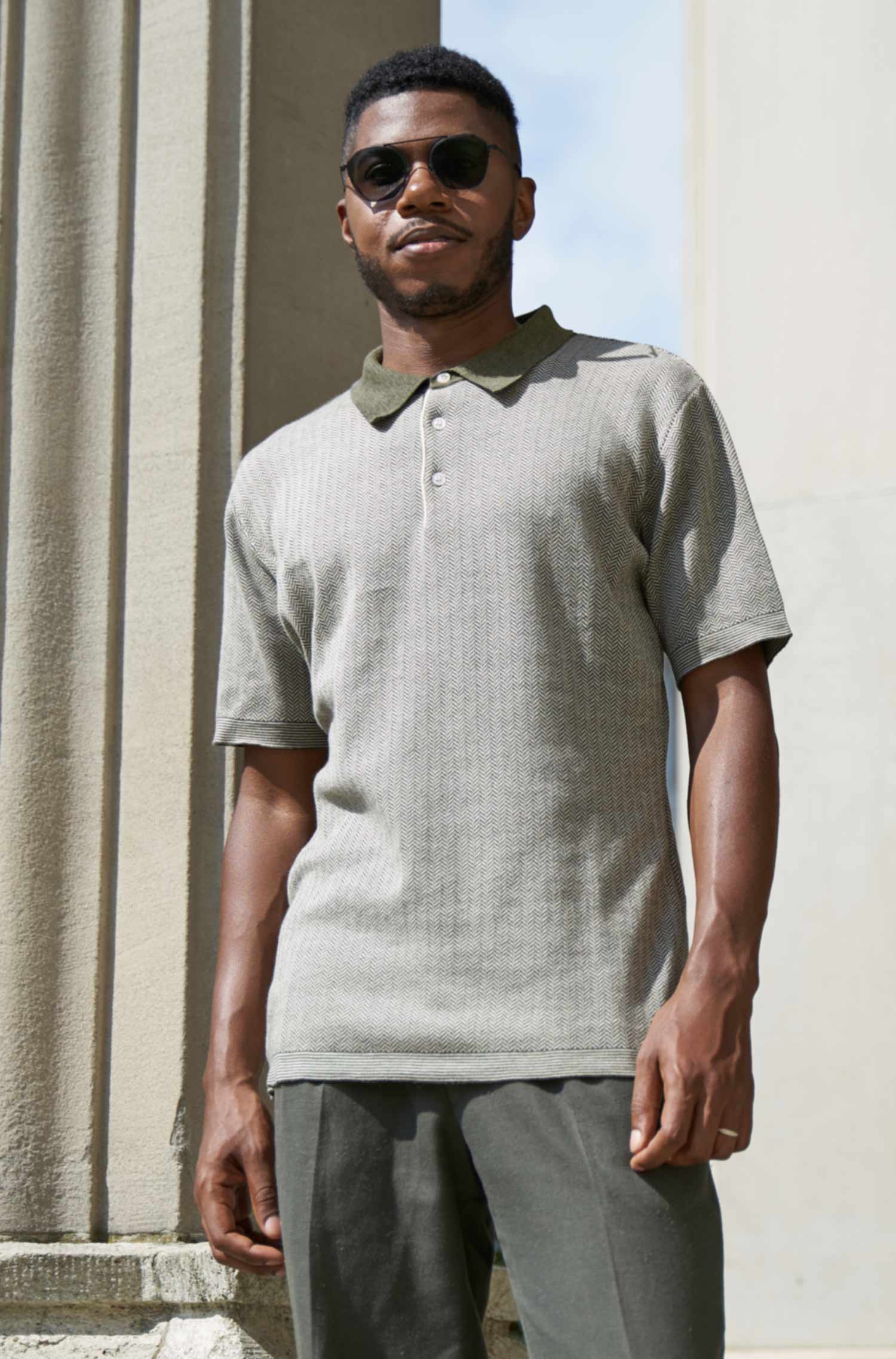 Polo Shirt SANTIAGO aus Royal Alpaka-Baumwoll-Mix