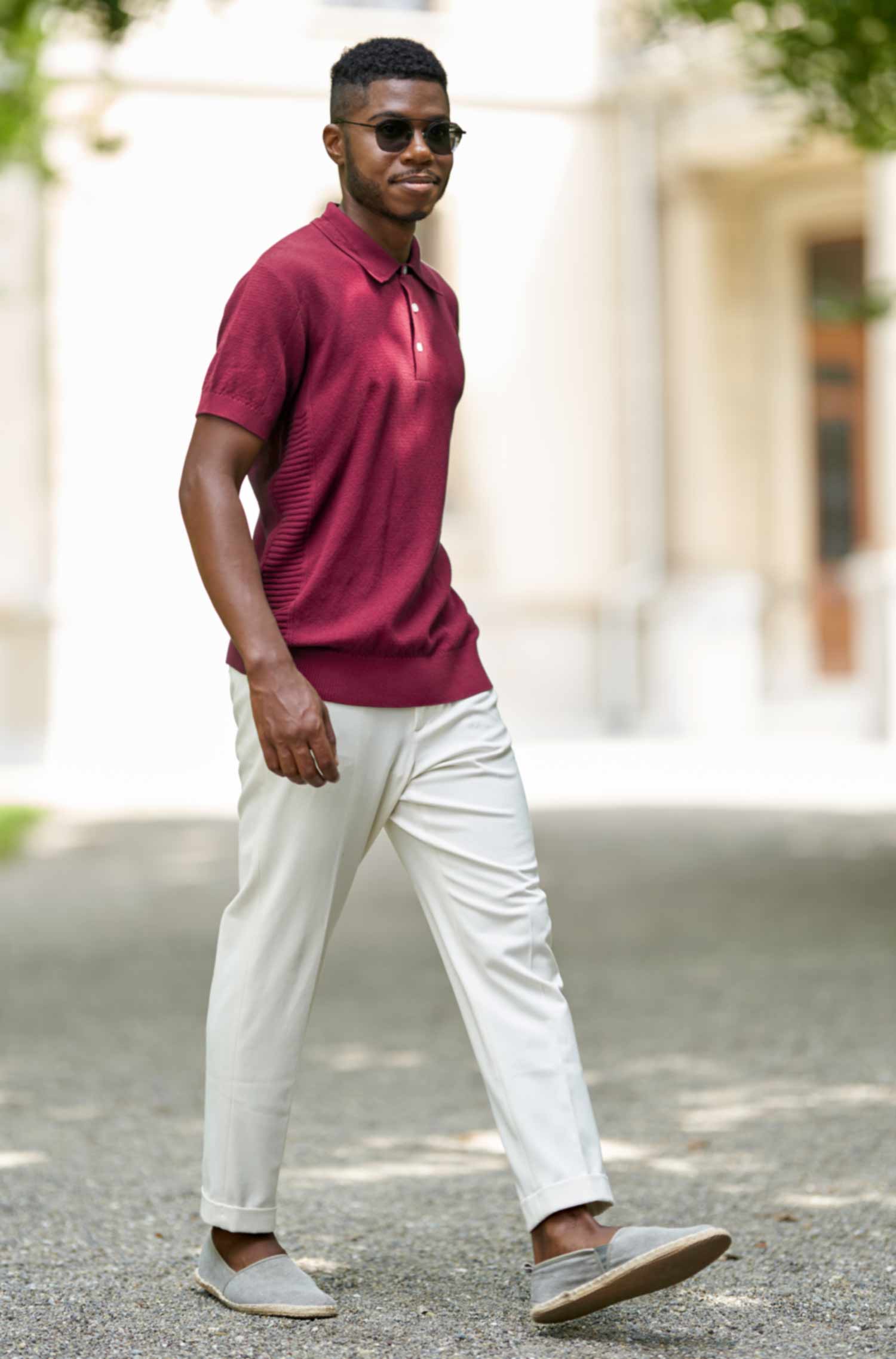 Polo Shirt SIMRON aus Royal Alpaka-Baumwoll-Mix