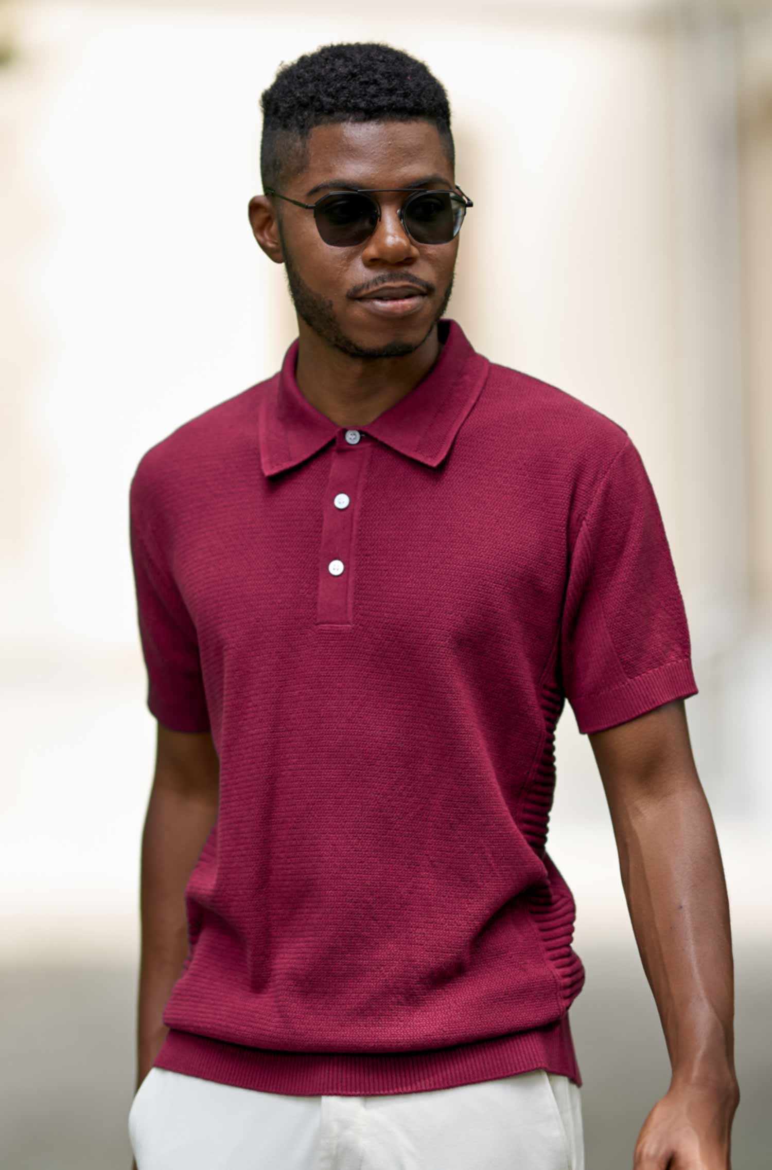 Polo Shirt SIMRON made from Royal Alpaca-Cotton mix