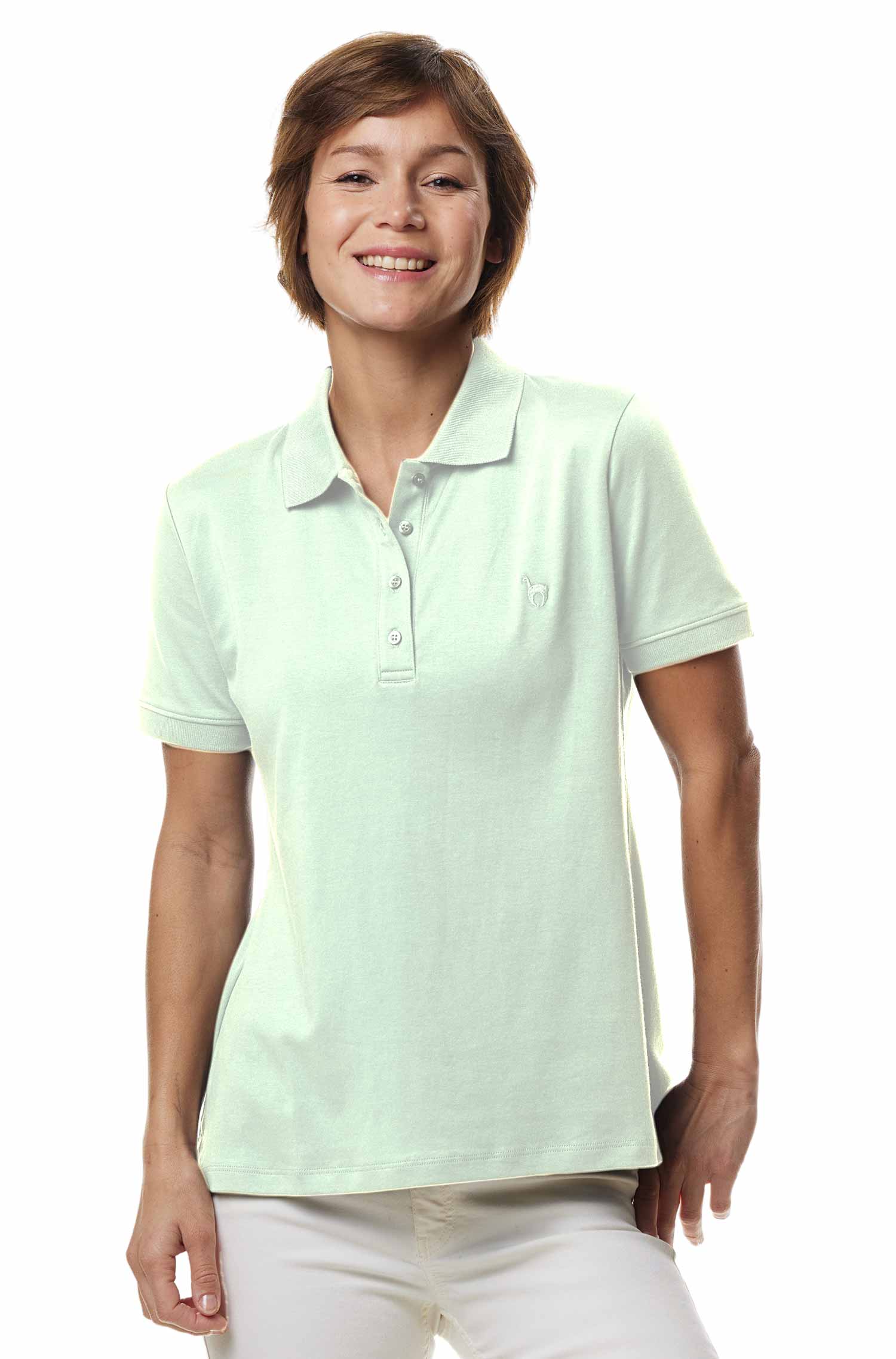 BASIC WOMEN'S polo shirt made from 100% organic Pima cotton