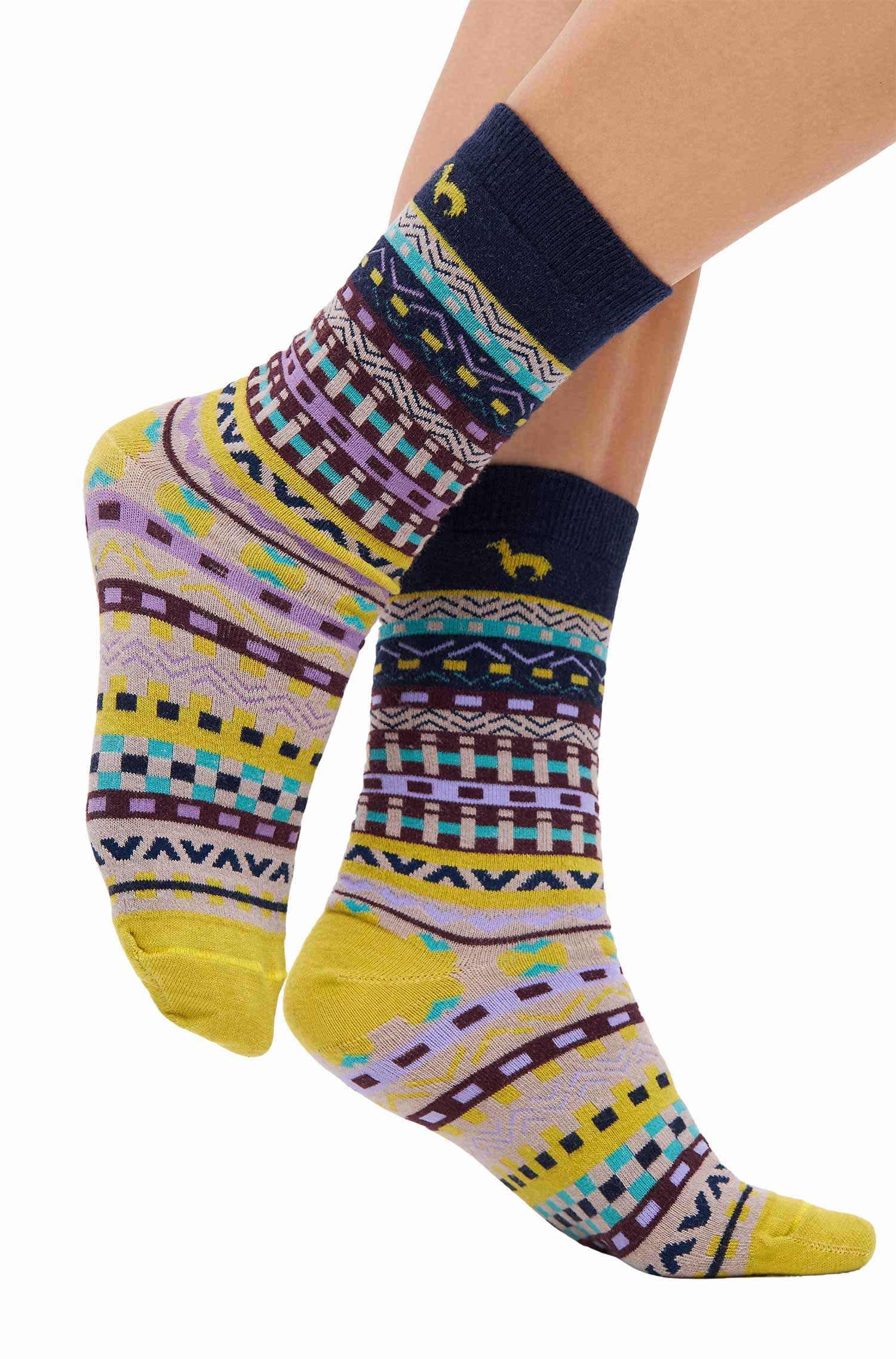 Premium Alpaka Socken DILAYA aus Baby-Alpaka-Baumwoll-Mix