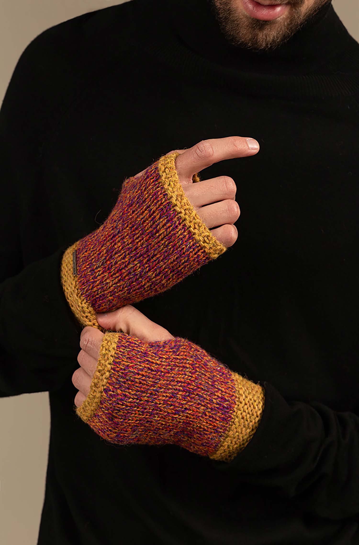 Pulswärmer Handschuhe UNDO aus Baby Alpaka