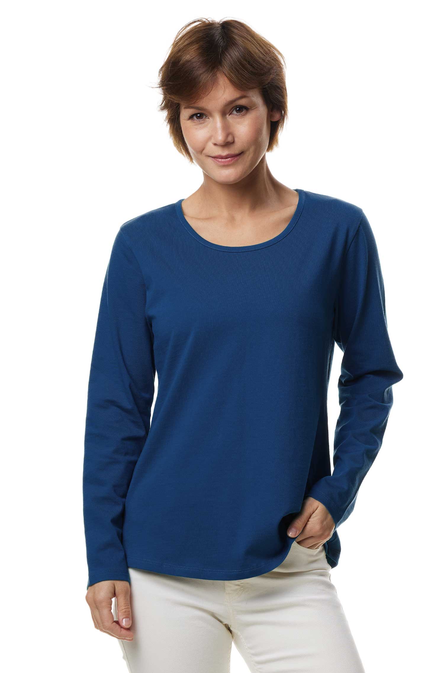 Royal Alpaca long-sleeved shirt ROUND NECK