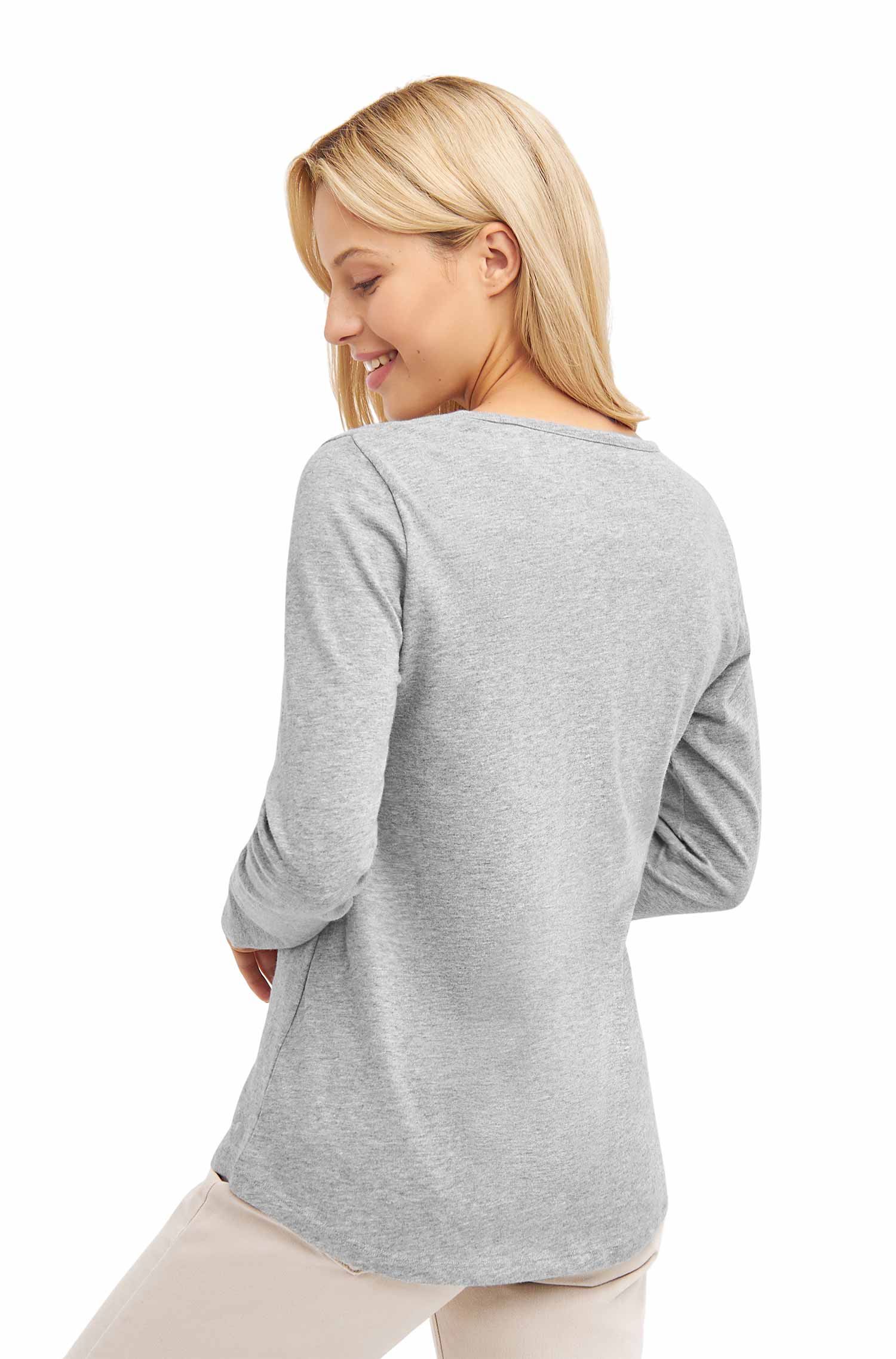 Royal Alpaka Langarm-Shirt RUNDHALS