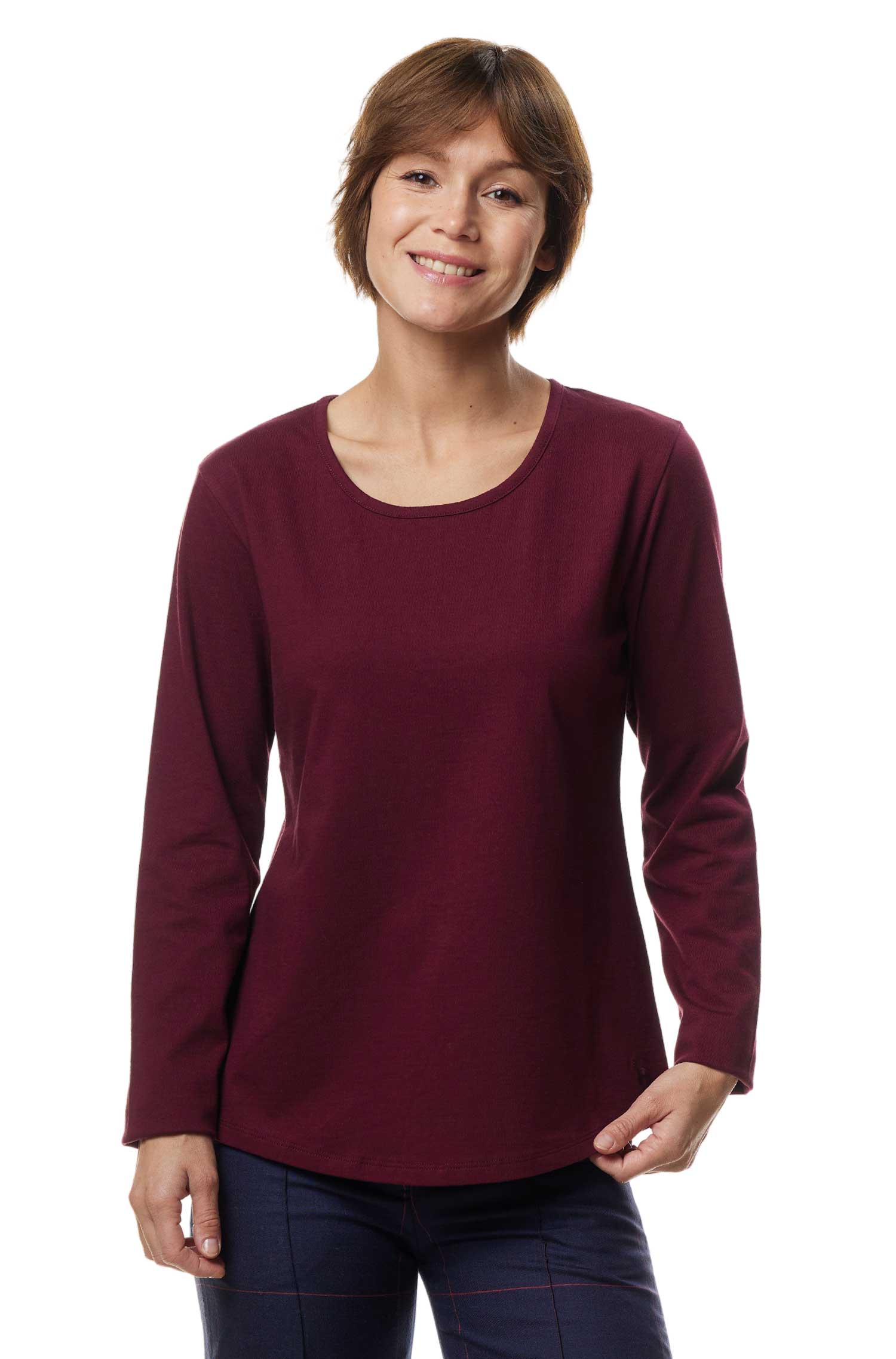 Royal Alpaca long-sleeved shirt ROUND NECK