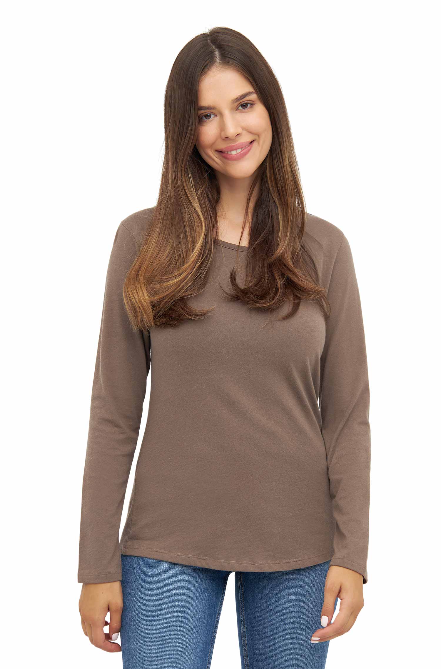 Royal Alpaca long-sleeved shirt ROUND NECK