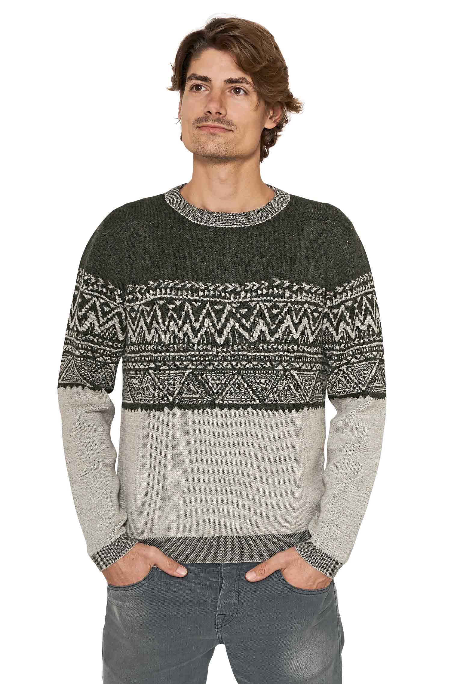 Rundhals Pullover GIORGIO Herren Baby Alpaka Rundhals