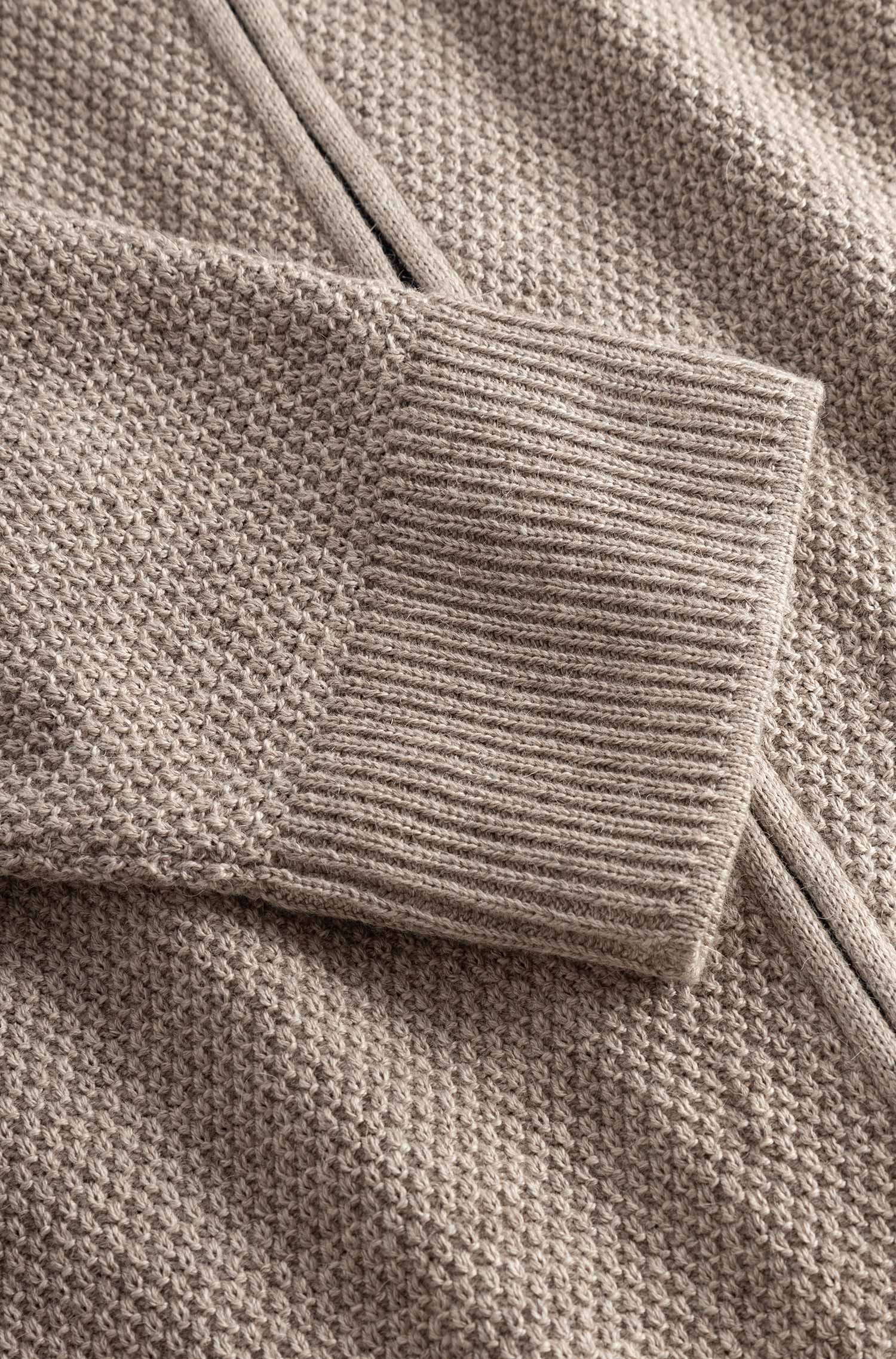 Strickjacke ALAYO mit Zipper aus Baby-Alpaka-Baumwoll-Mix