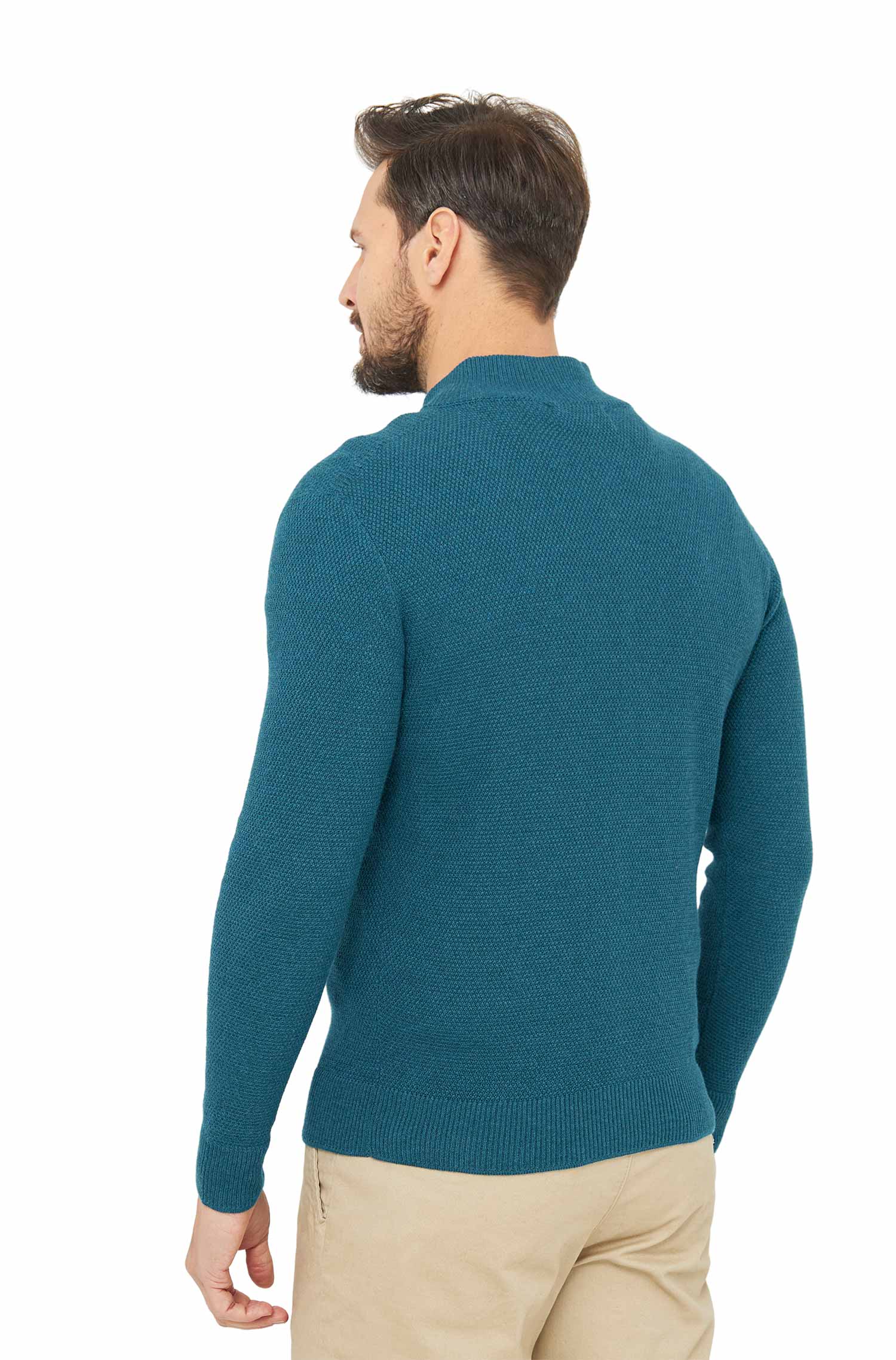 Strickjacke ALAYO mit Zipper aus Baby-Alpaka-Baumwoll-Mix