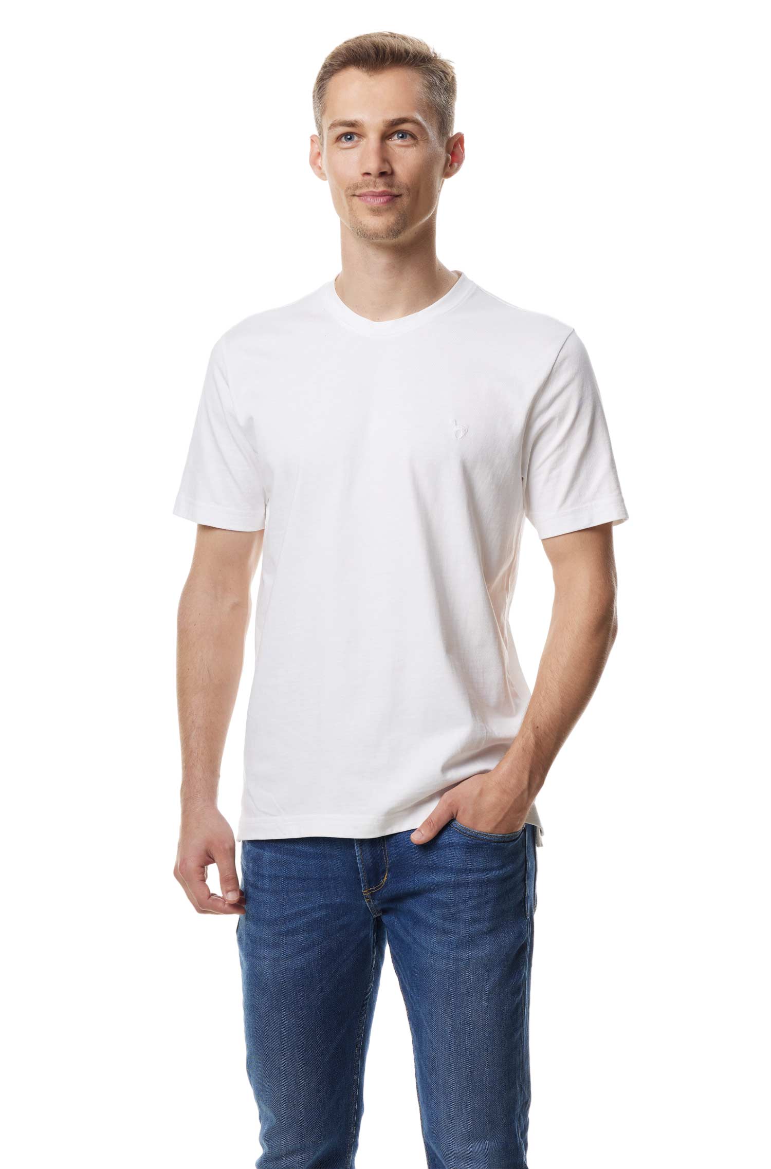 T-Shirt RUNDHALS mit Royal Alpaka-Baumwoll-Mix