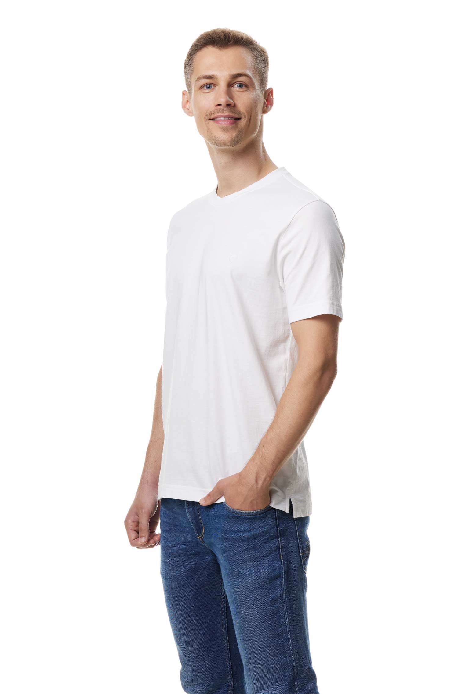 T-Shirt RUNDHALS mit Royal Alpaka-Baumwoll-Mix
