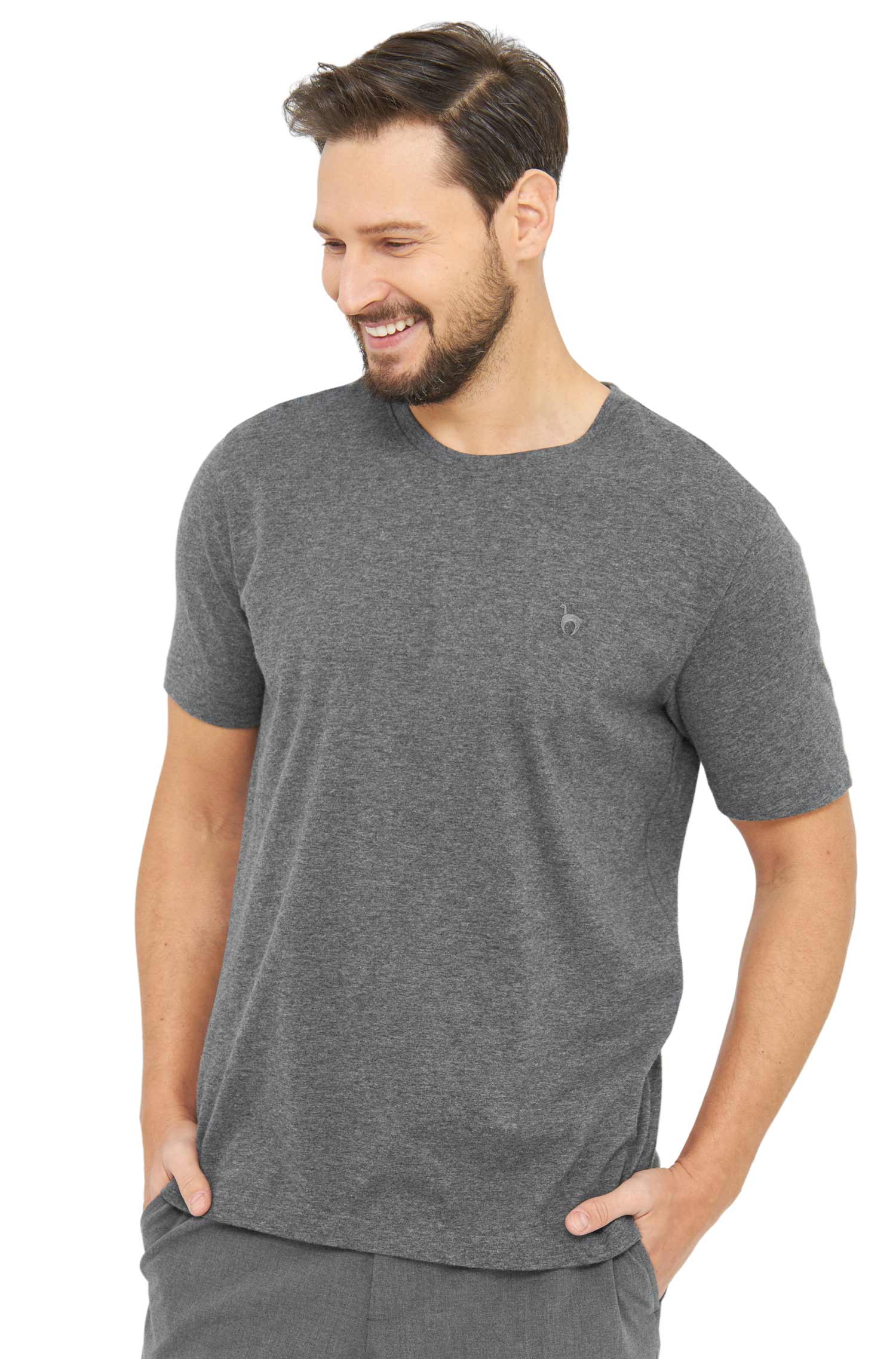 T-Shirt RUNDHALS mit Royal Alpaka-Baumwoll-Mix