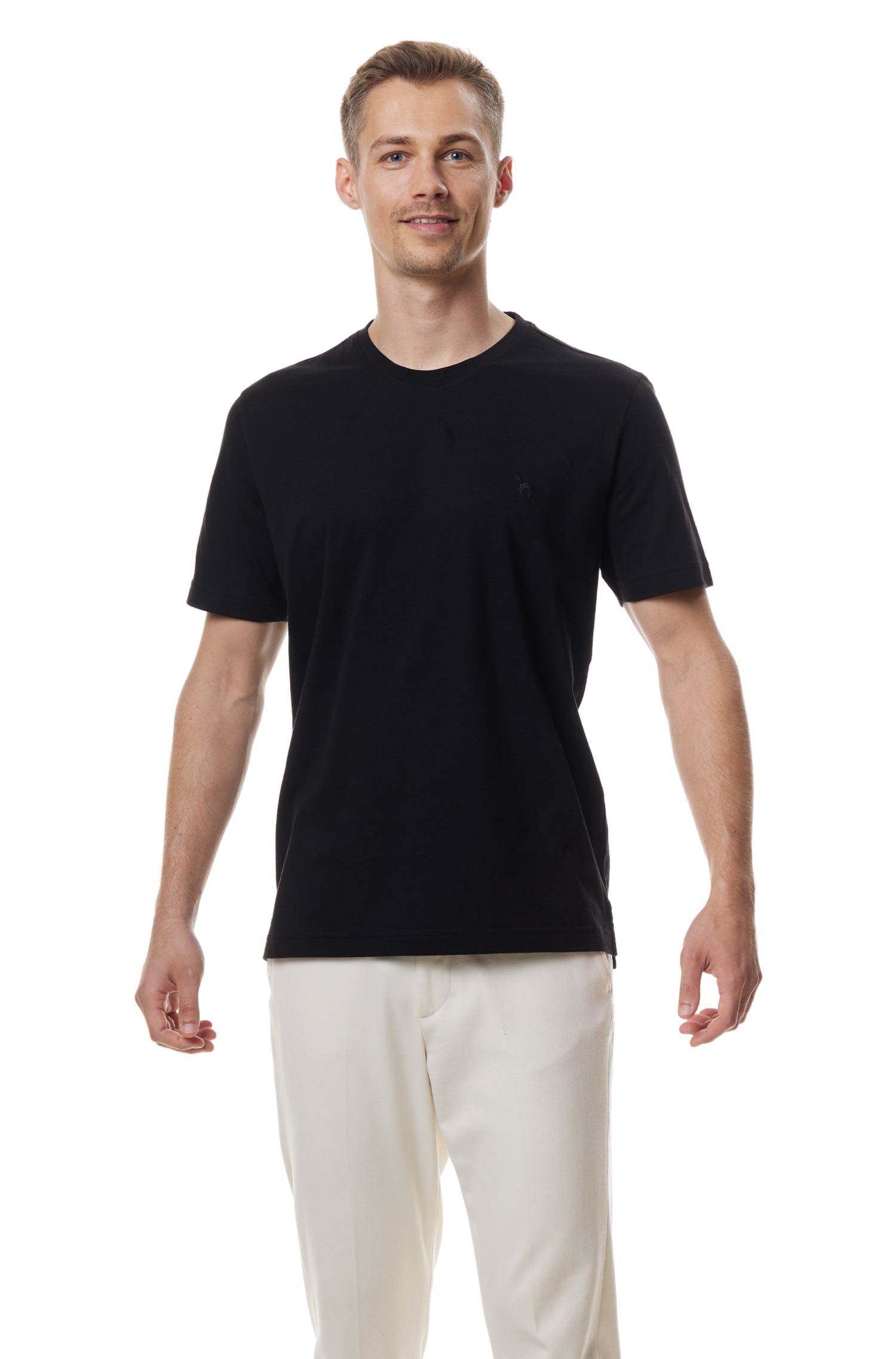 T-Shirt RUNDHALS mit Royal Alpaka-Baumwoll-Mix