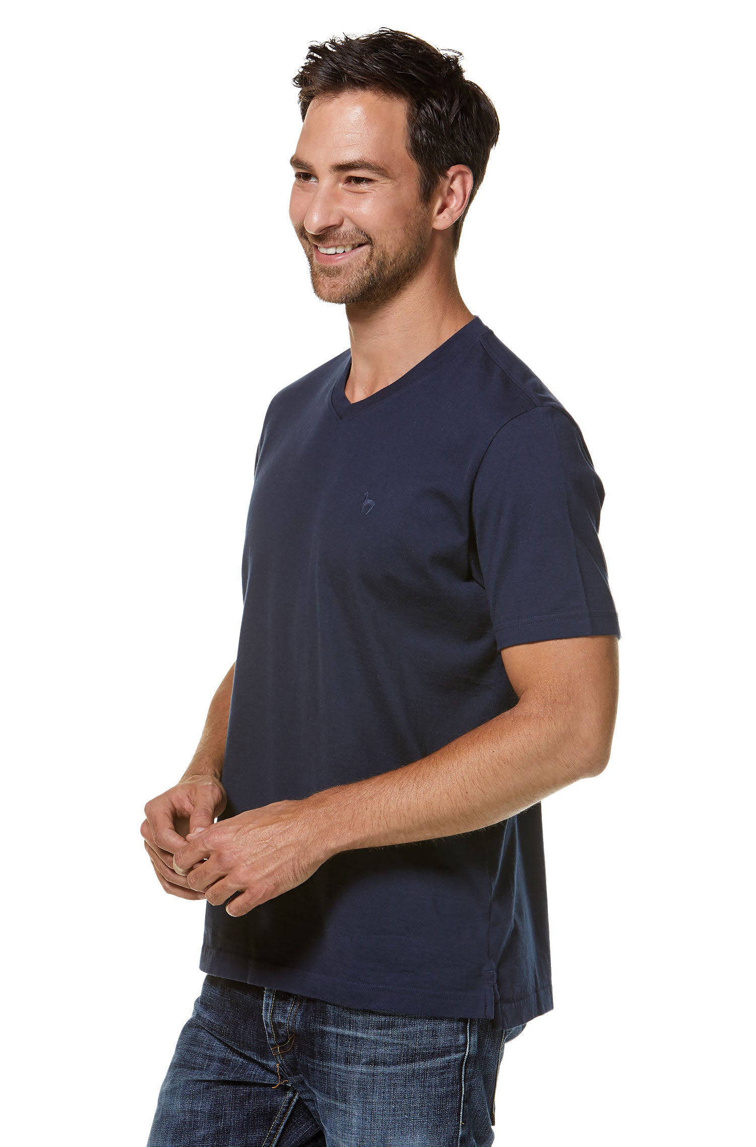 T-Shirt V-NECK aus Royal Alpaka-Baumwoll-Mix