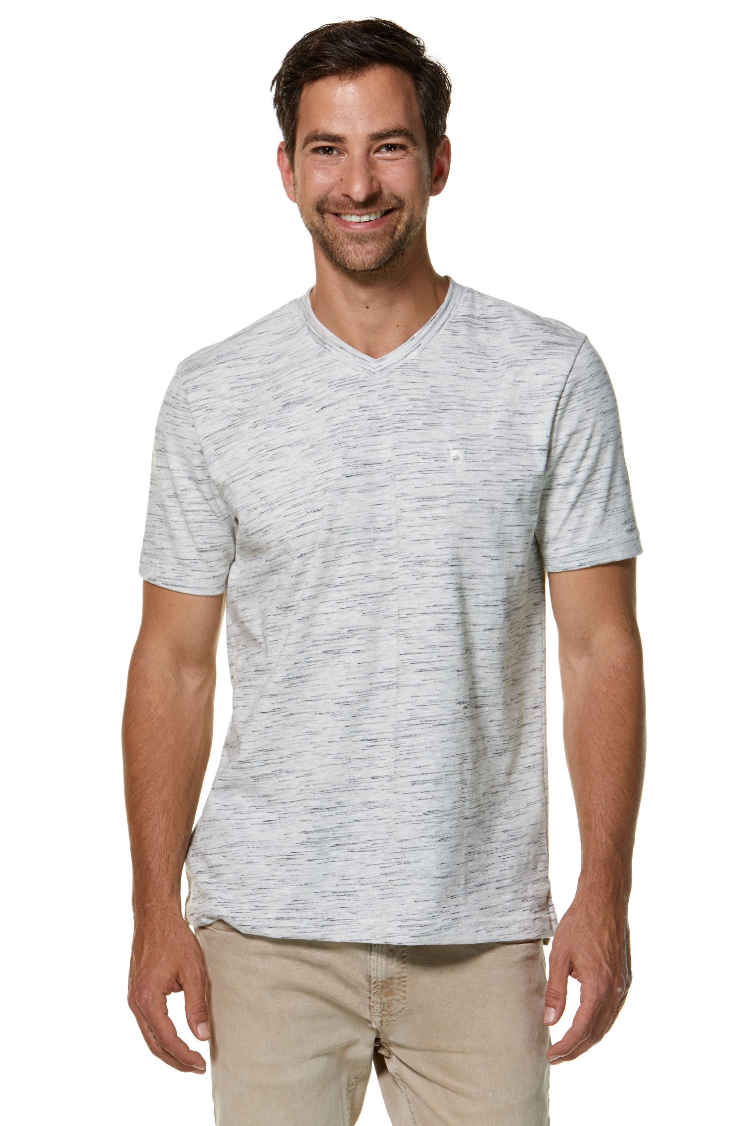 T-Shirt V-NECK aus Royal Alpaka-Baumwoll-Mix