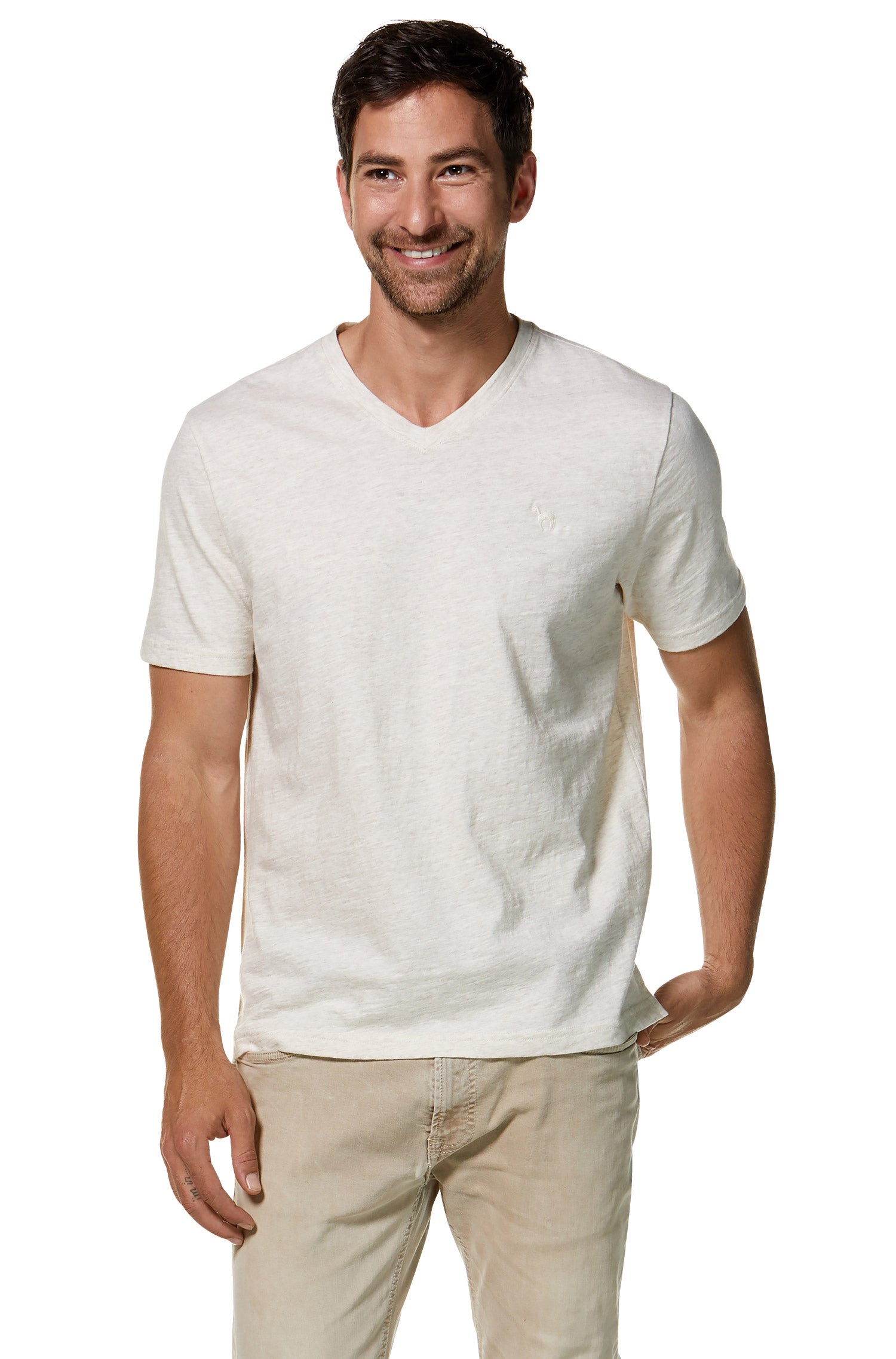 T-shirt V-NECK made of Royal Alpaca-cotton mix