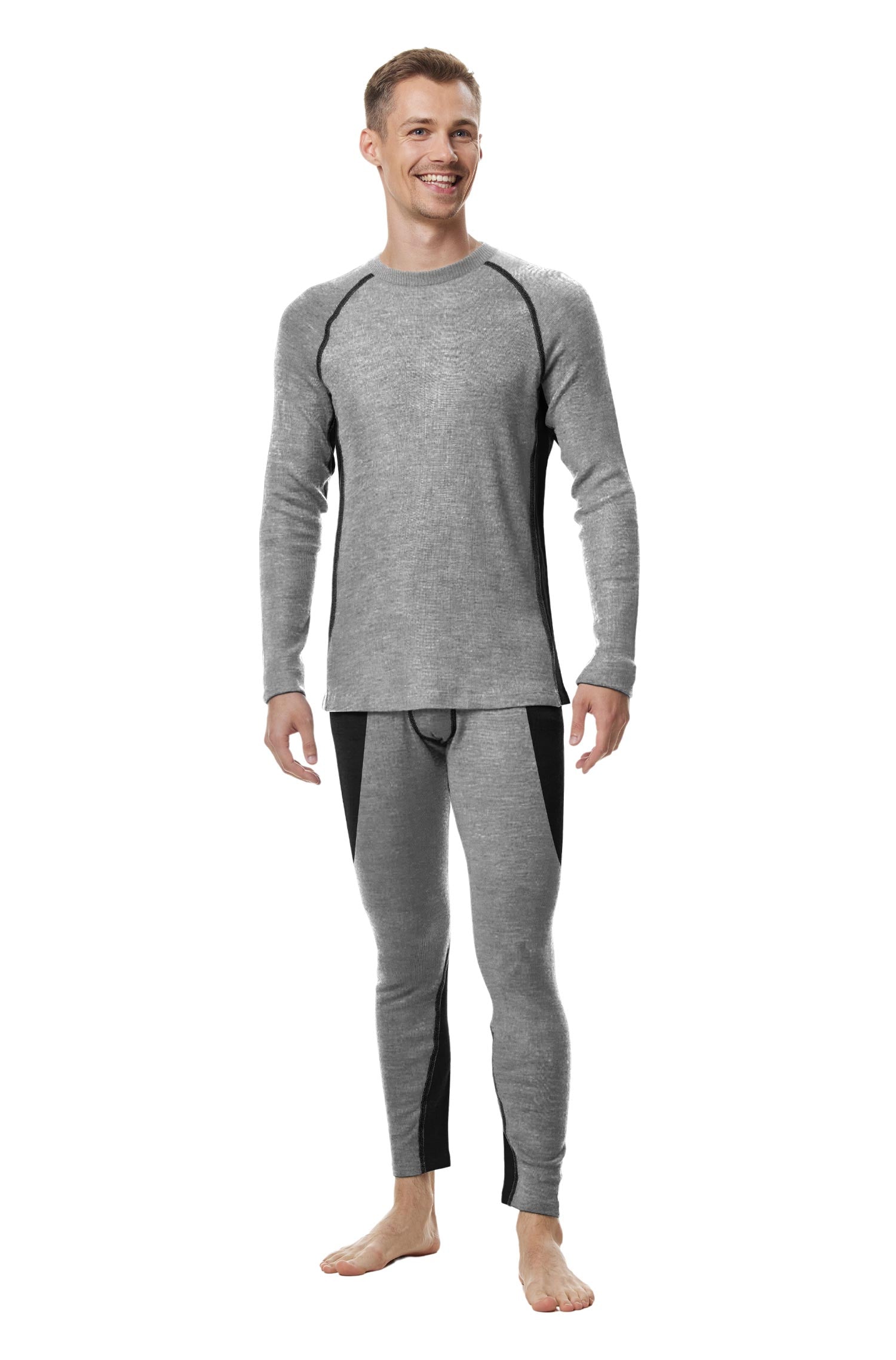 Chemise thermique à manches longues ST. MORITZ pour hommes avec mélange d'alpaga