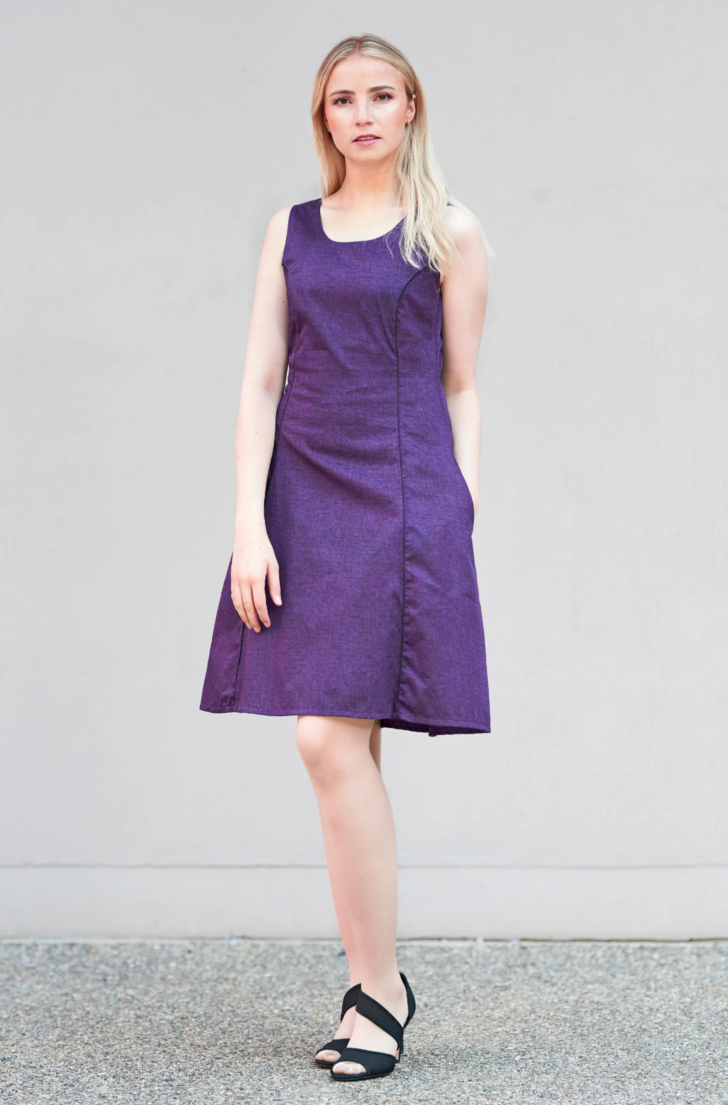 IMPERIO strap dress made from 100% Pima organic cotton