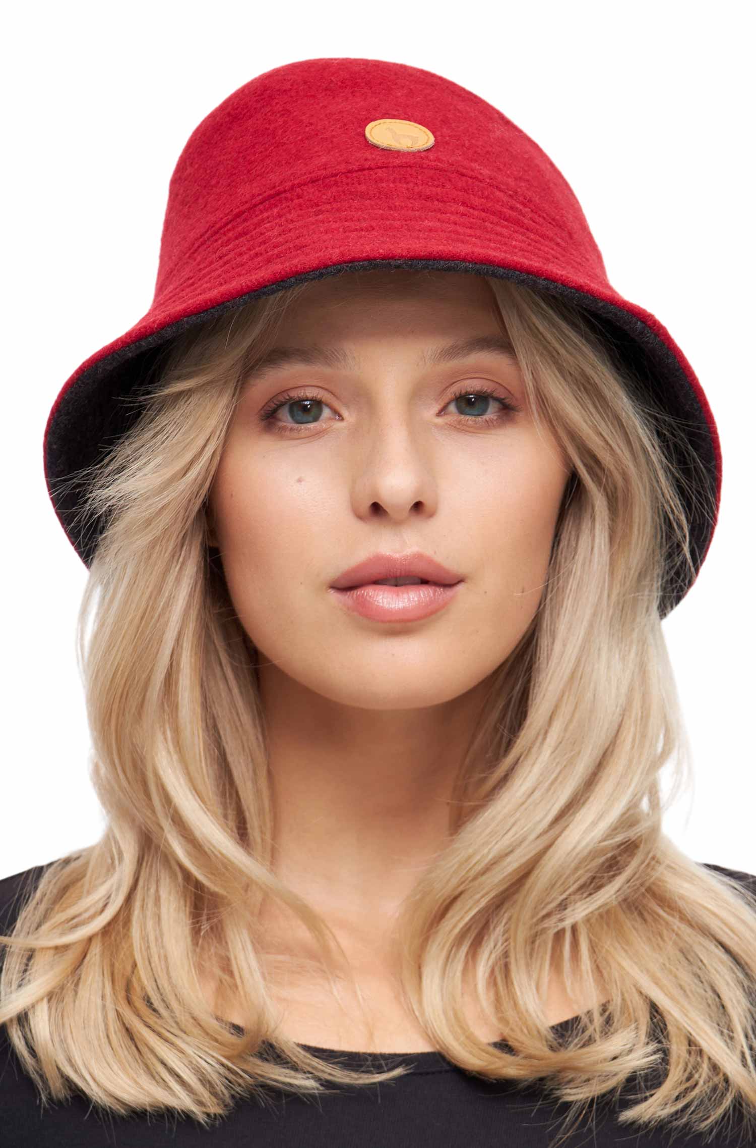 Wendbarer BUCKET HAT aus Baby-Alpaka-Woll-Mix